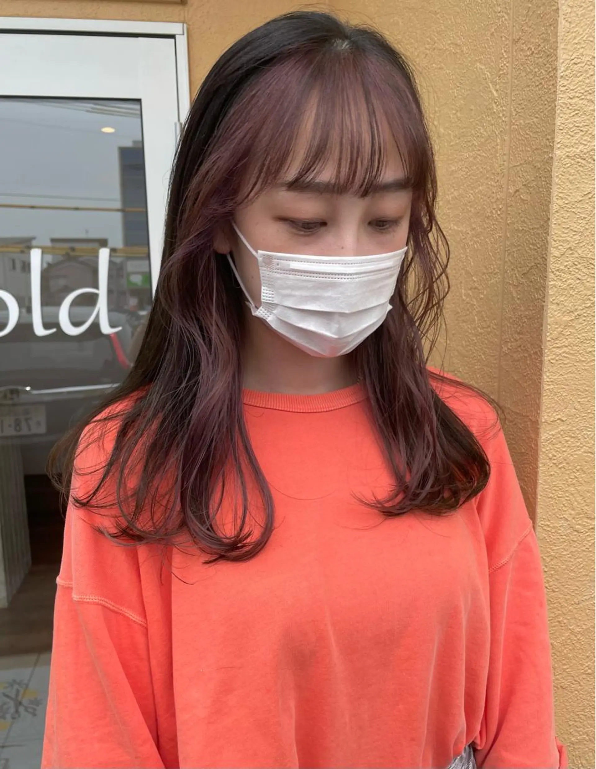 セミロング カラー ヘアアレンジ ヘアカラー 小倉 愛里のヘアスタイル