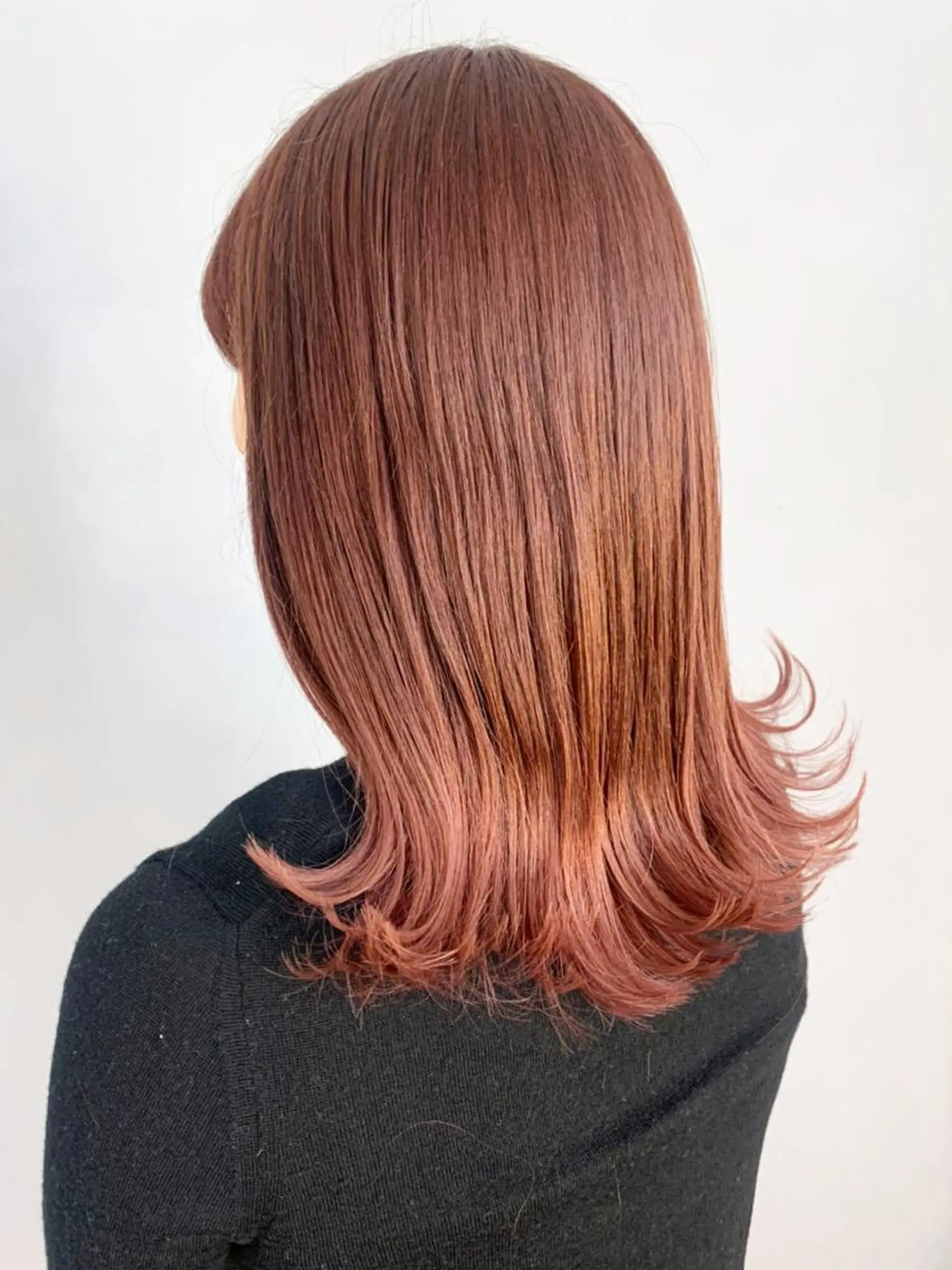 ミディアム パーマ カラー ヘアアレンジ ブラウンカラー ピンクカラー ピンクブラウン カット ヘアカラー トリートメント ITbyALBUM 藤沢店のヘアスタイル