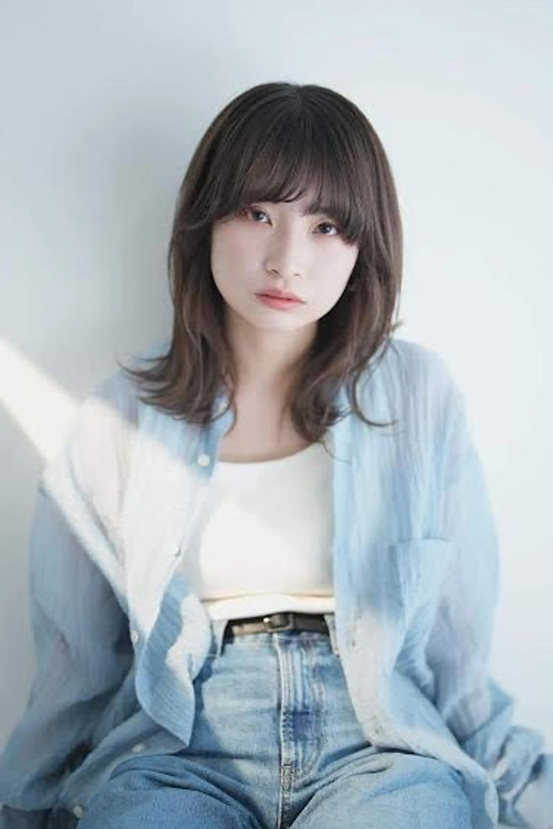 ミディアム カラー カット ヘアカラー トリートメント 上野湧太 髪質改善/艶カラーのヘアスタイル