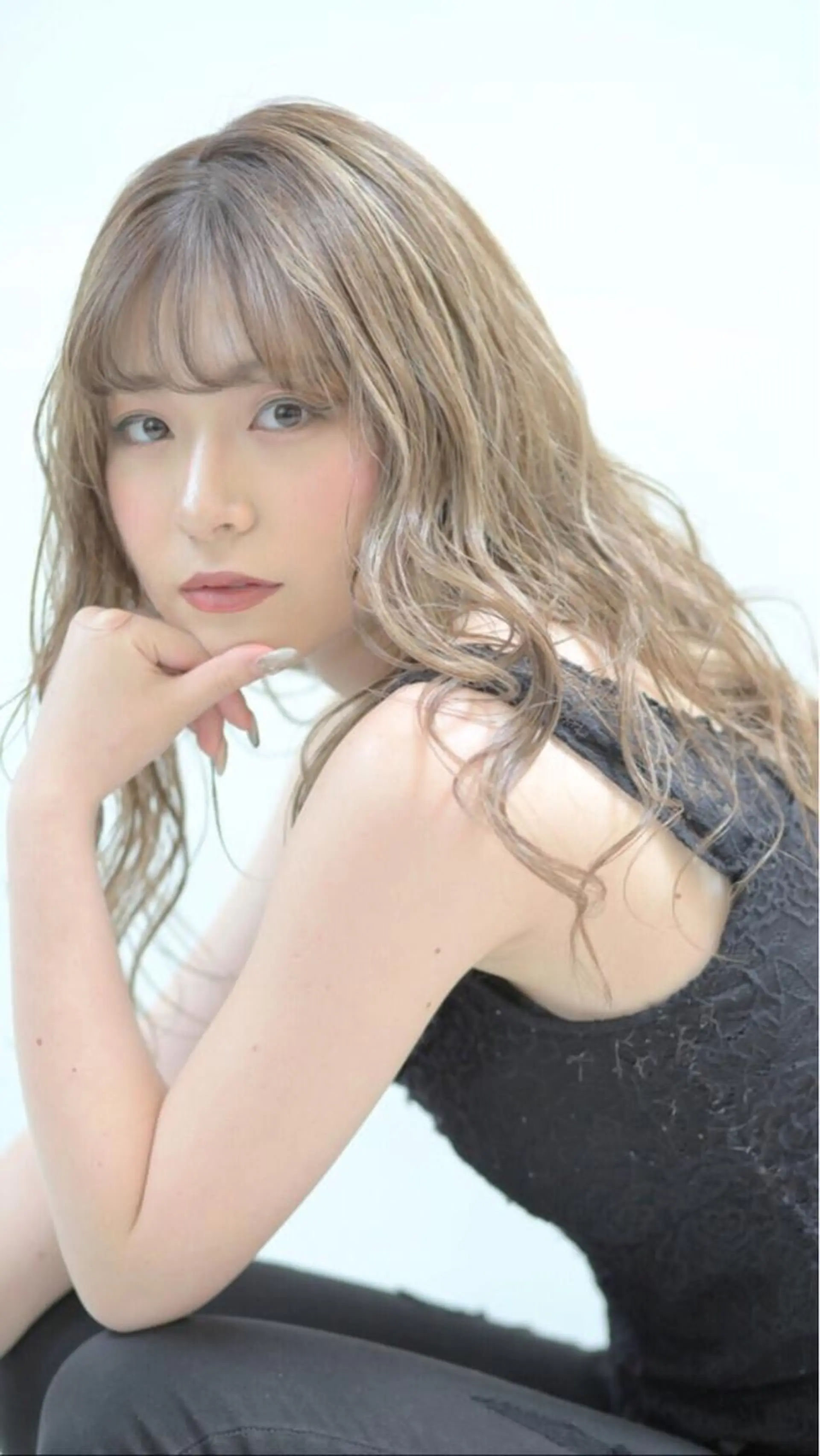 ロング カラー グレージュ ハイライトカラー ハイライト 髪質改善/美髪矯 正ヤマモトハルキのヘアスタイル