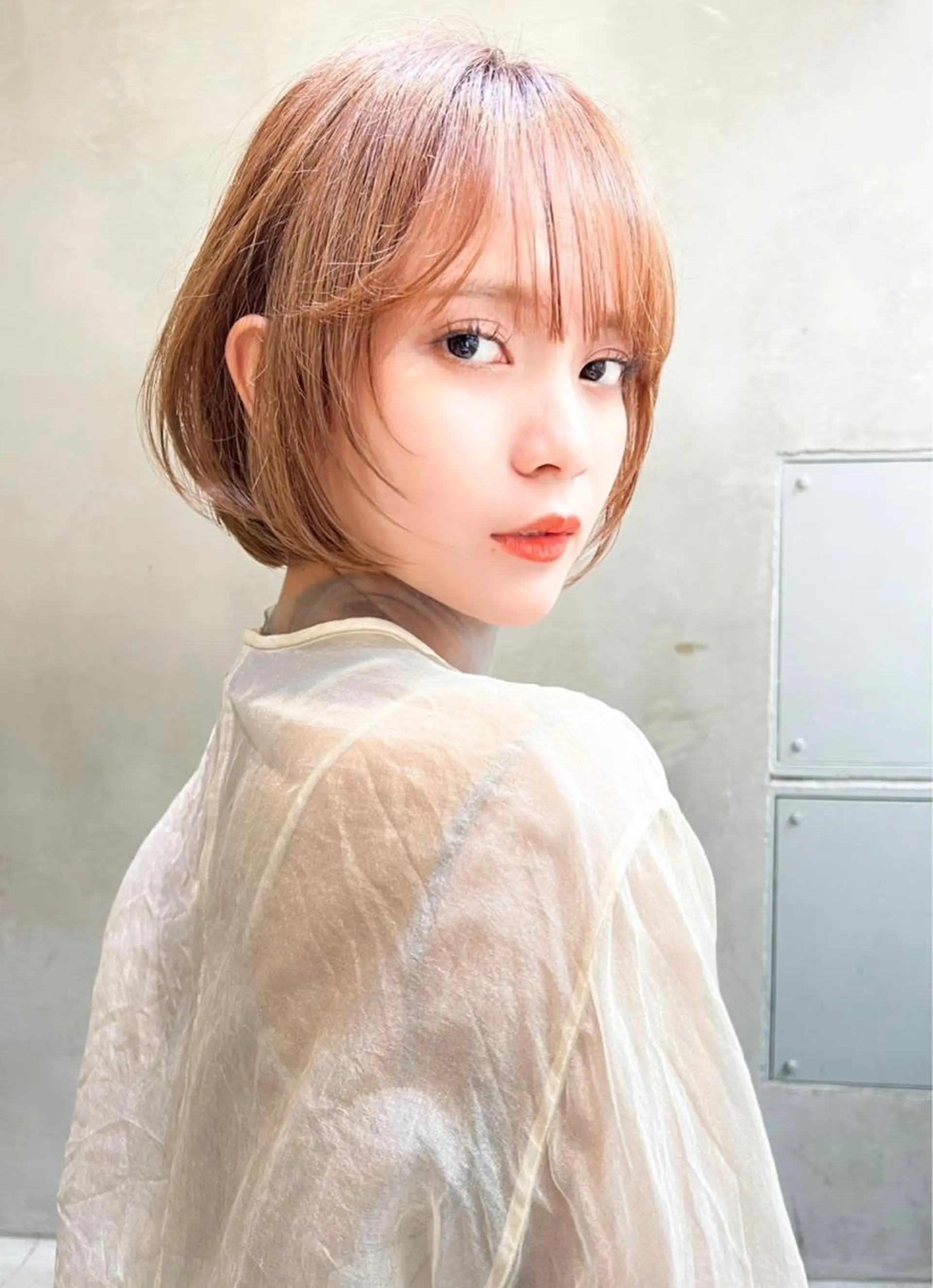 ショート カラー ヘアアレンジ ボブ カット ヘアカラー トリートメント ヘアセット 金子 廉のヘアスタイル