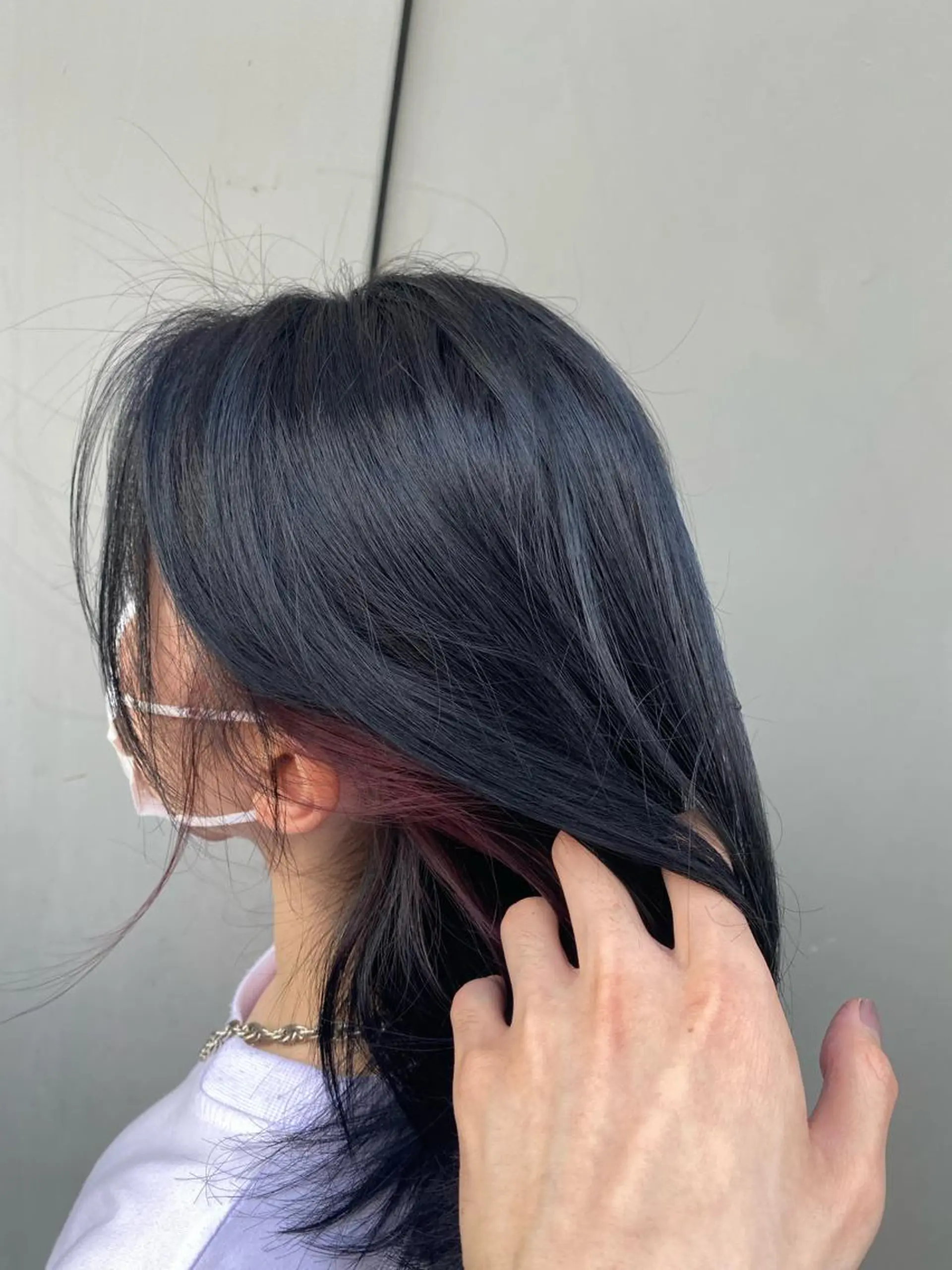 カラー イヤリングカラー 髪質改善 ブリーチなしカラー の職人YOSHIKIのヘアスタイル