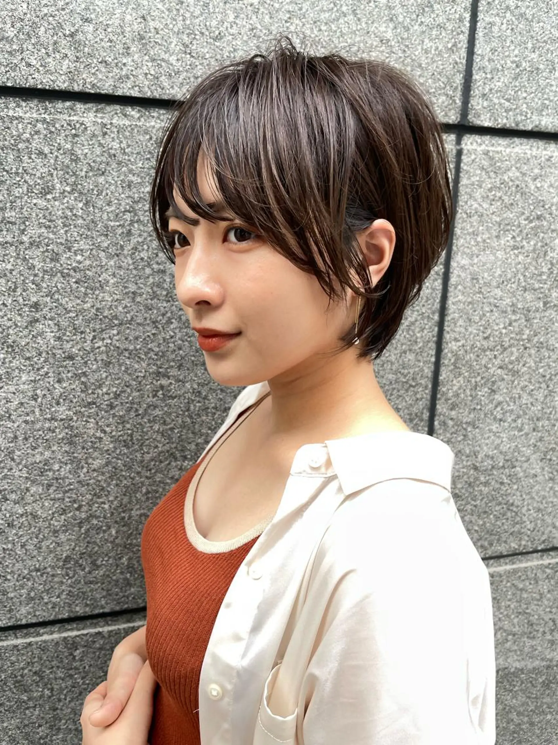 ショート カラー カット トリートメント 【韓国　レイヤー 髪質改善✨】かずのヘアスタイル