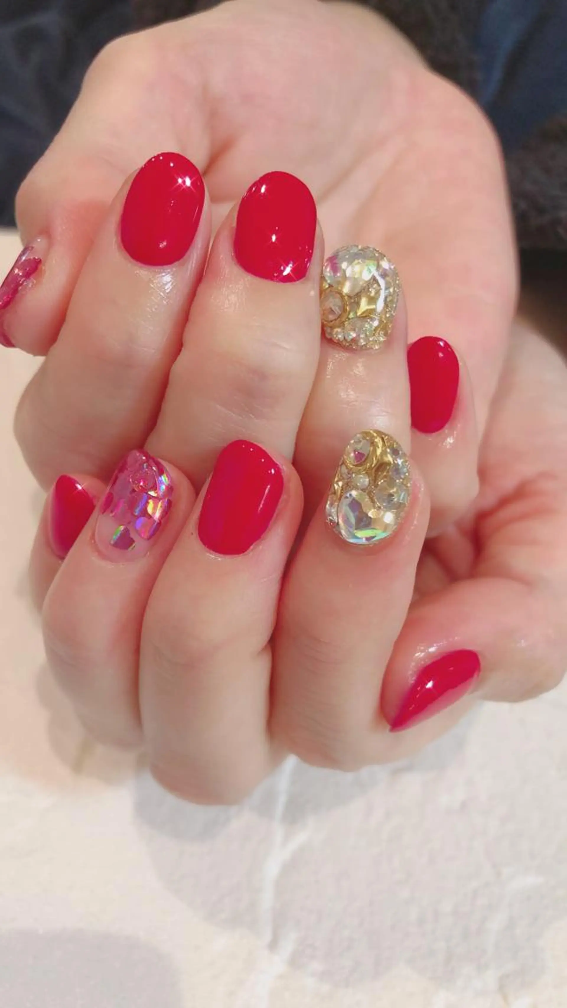 ミディアム カラー キッズ ネイル マツエク・マツパ 💎ビューティサロン 湘南 RIRAN💎のネイルデザイン