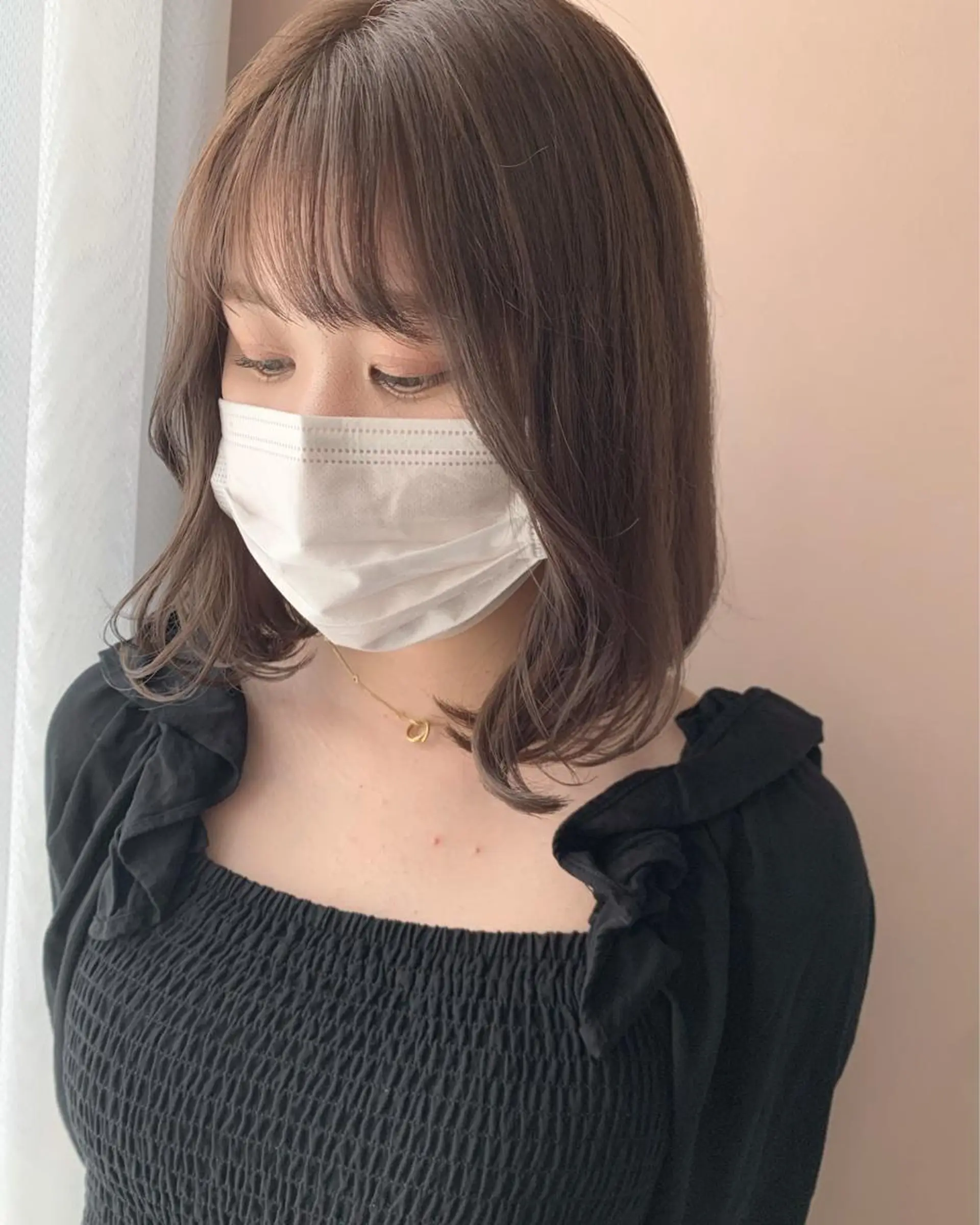 ミディアム カラー ベージュカラー ブリーチ ショコラベージュ カット ヘアカラー トリートメント hub hair レイヤー/透明感のヘアスタイル