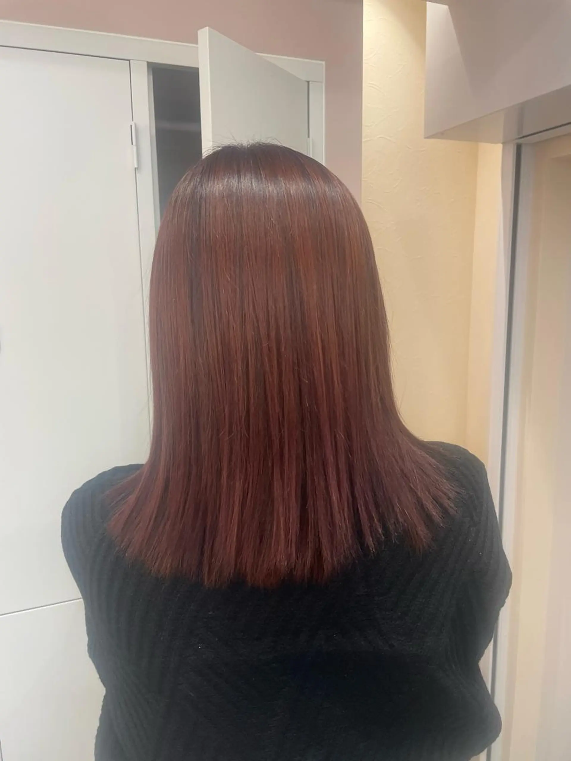 ミディアム ヘアカラー トリートメント ヘッドスパ マホ/日吉/髪質改善 /レイヤー/ガーリーのヘアスタイル