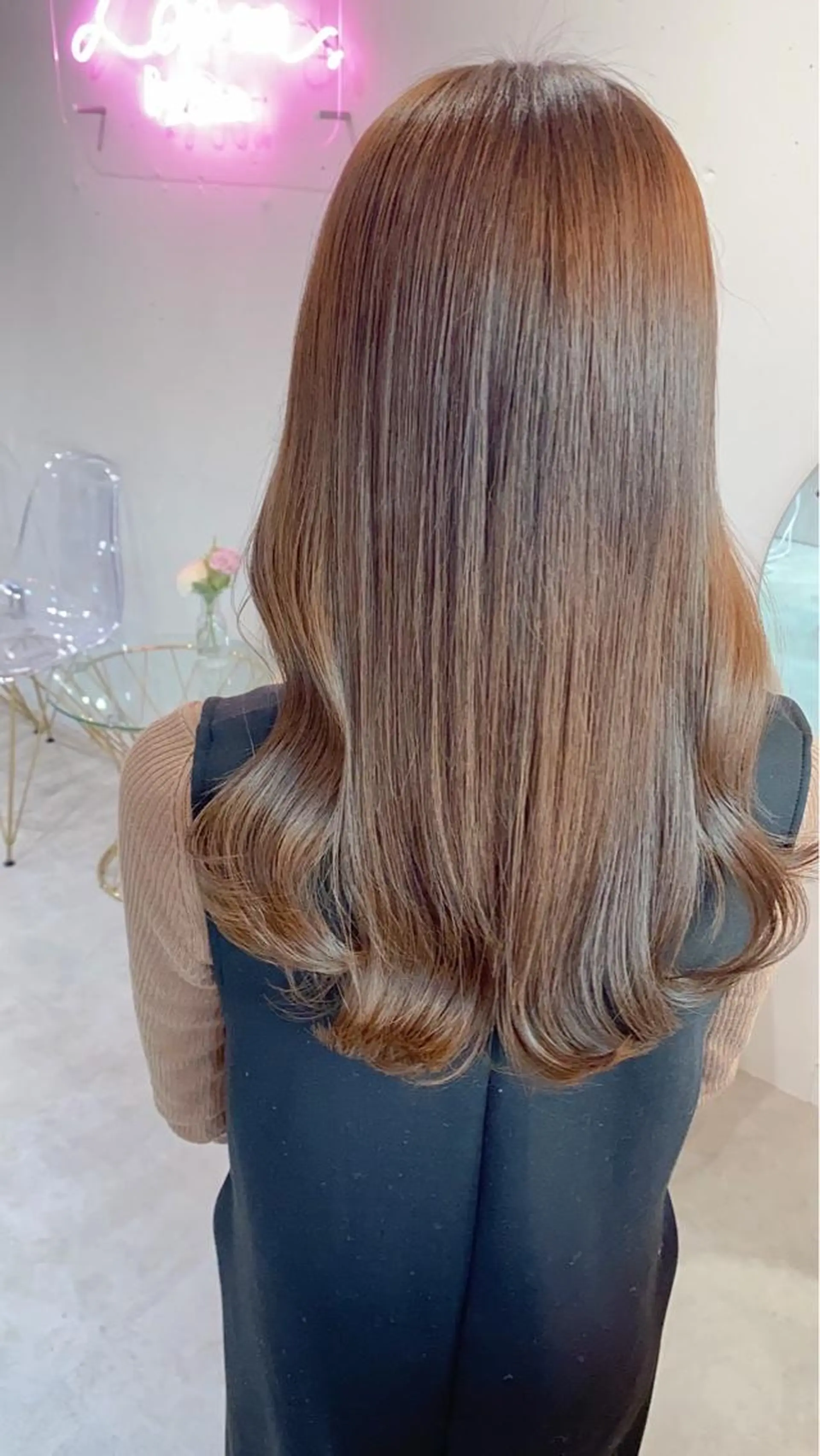 セミロング カラー シールエクステ セミロングパーマ ブリーチ ケアブリーチ ダブルカラー カット ヘアカラー トリートメント 新宿/韓国風レイヤー 髪質改善/渋谷直樹のヘアスタイル