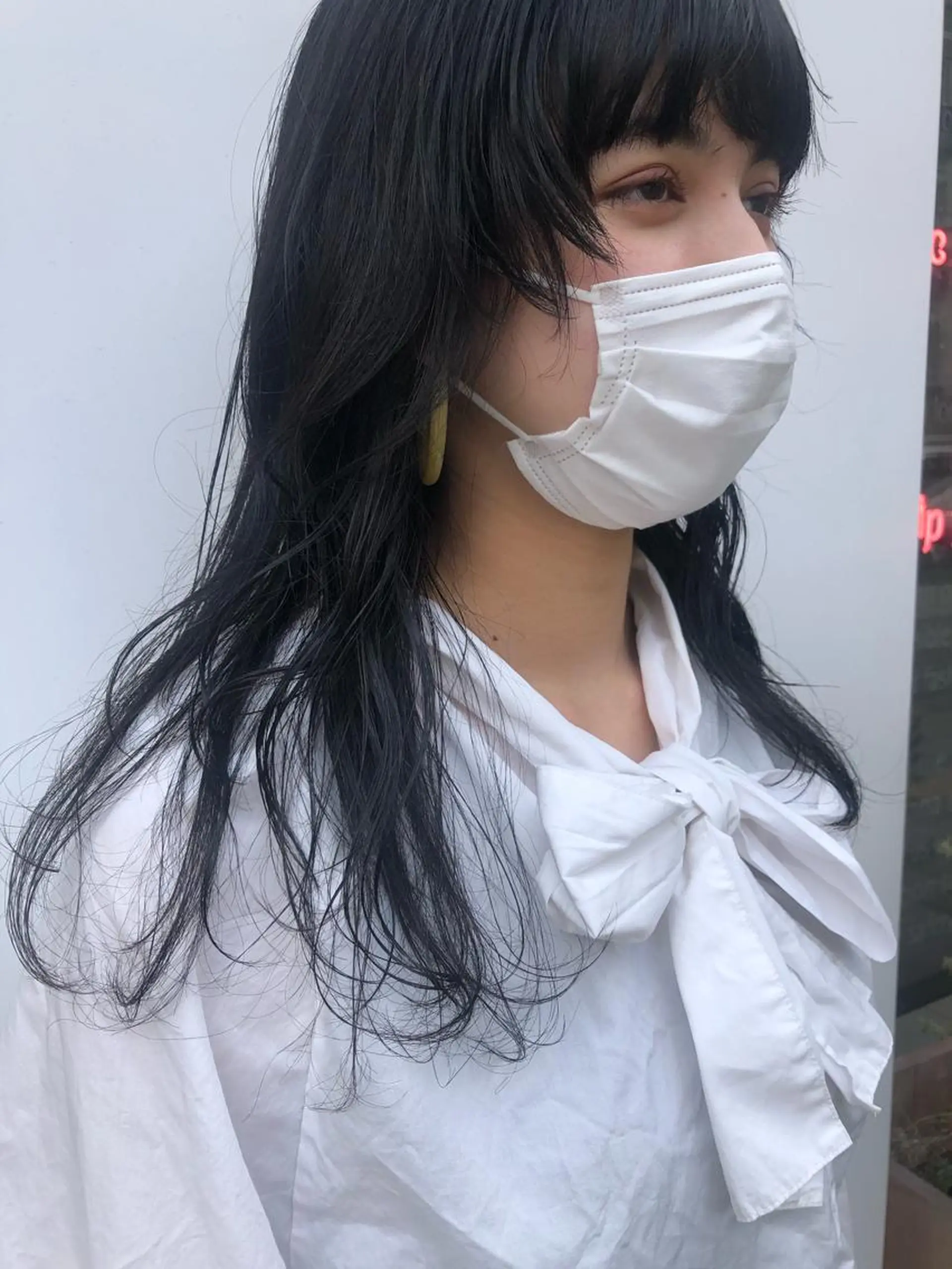 セミロング カラー 古屋 花織のヘアスタイル