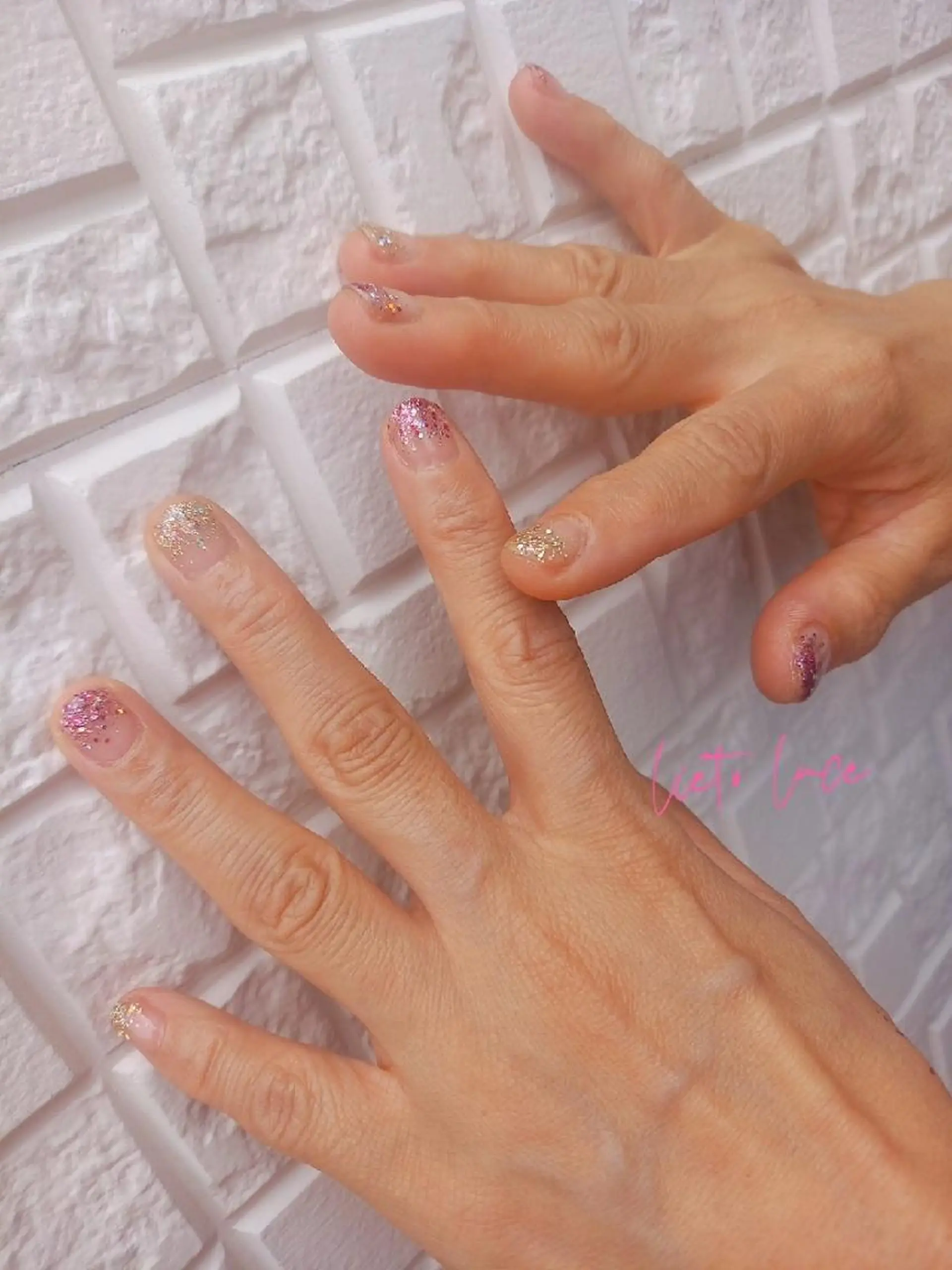 ネイル ラメ(グリッター) ラメグラデーション ハンドネイル lieto luce Yukaのネイルデザイン