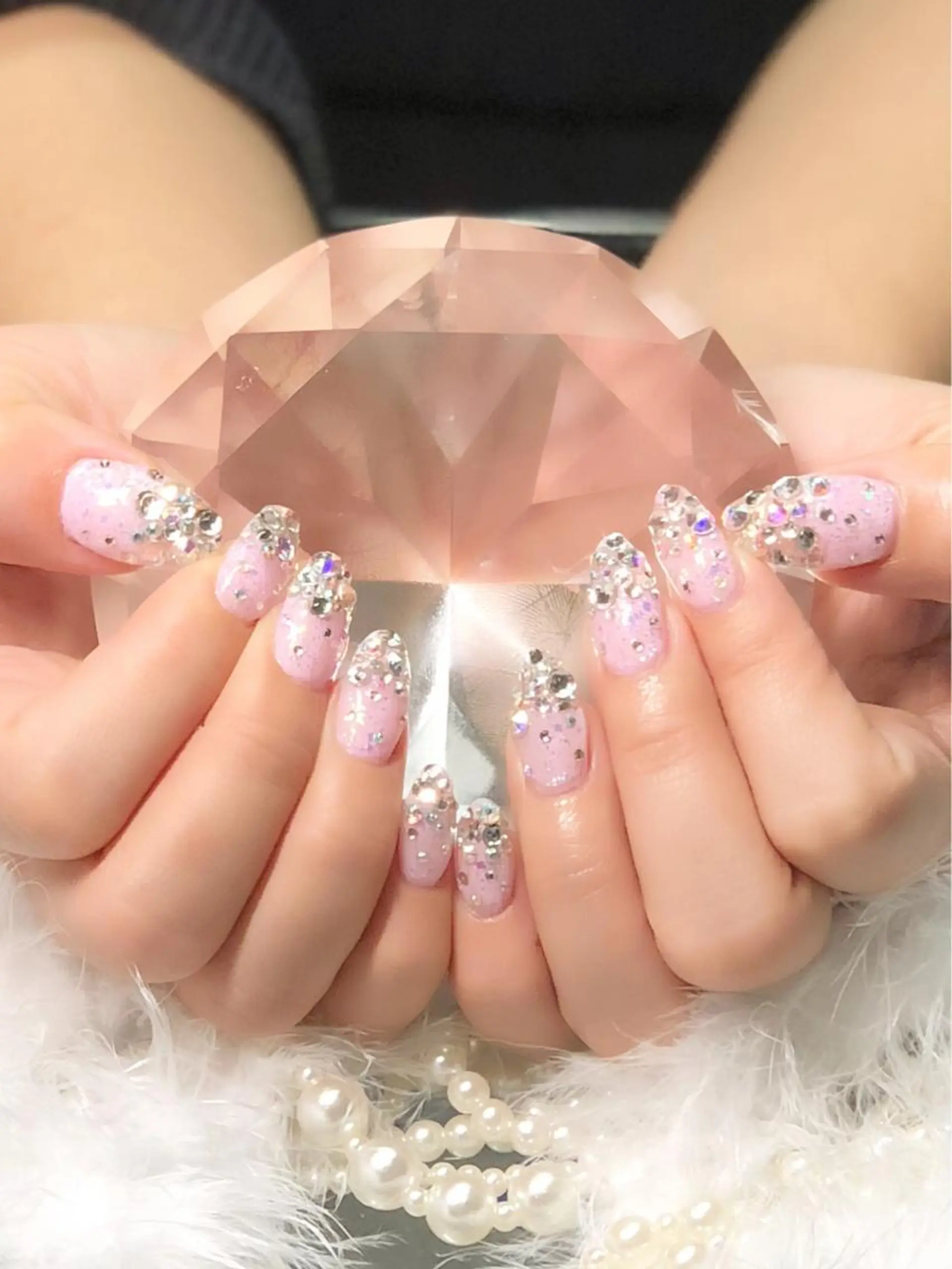 ネイル ゴージャス グラデーション キラキラネイル ラメ(グリッター) ピンク ハンドネイル CITRAtotal beautyのネイルデザイン