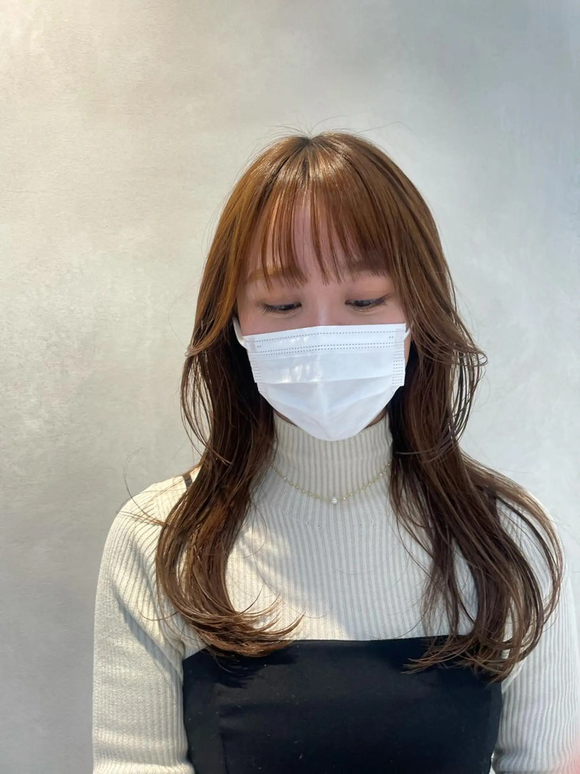 ロング カラー 顔周りカット レイヤーカット 若林 良のヘアスタイル