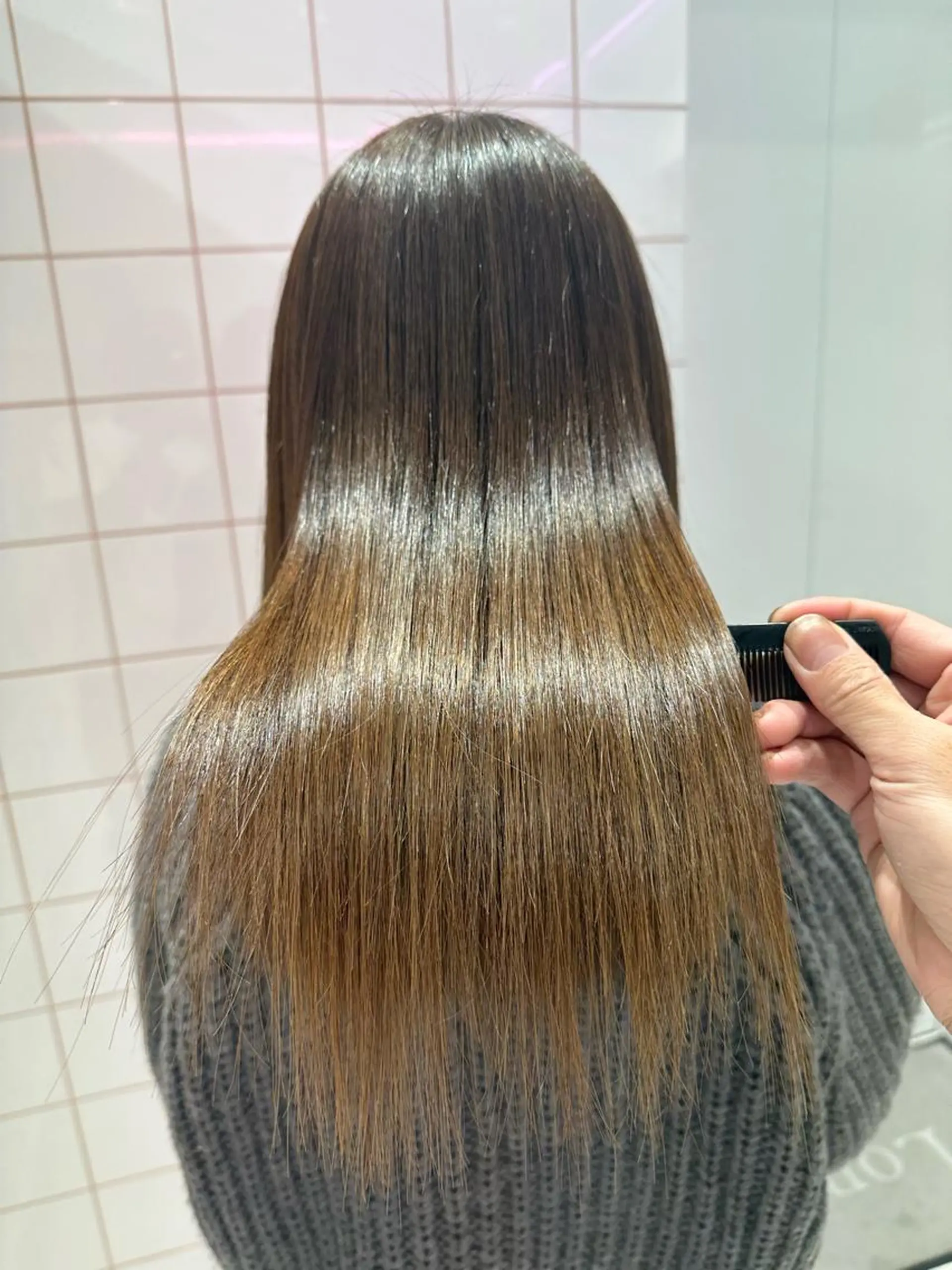 ロング 縮毛矯正 縮毛矯正 トリートメント Lond luce心斎橋所属・✨髪質改善✨縮毛矯正 ホウダカズヒロのヘアスタイル