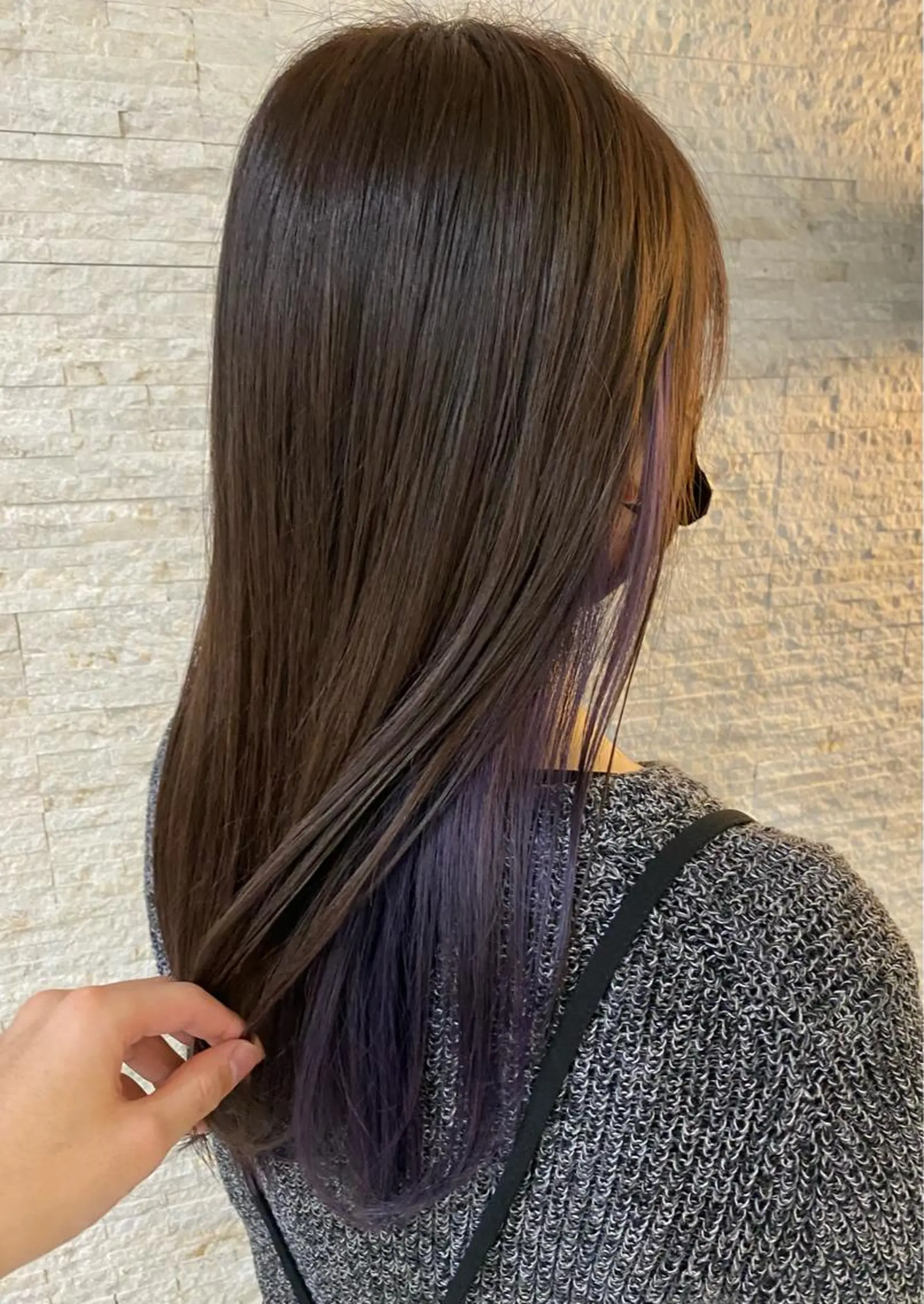 ロング カラー ブリーチ ブロンド ダブルカラー インナーカラー ラベンダーカラー Agu hair TENOE大宮氷川参道店所属・☀️透明感艶感カラー 増田魁土☀️のヘアスタイル