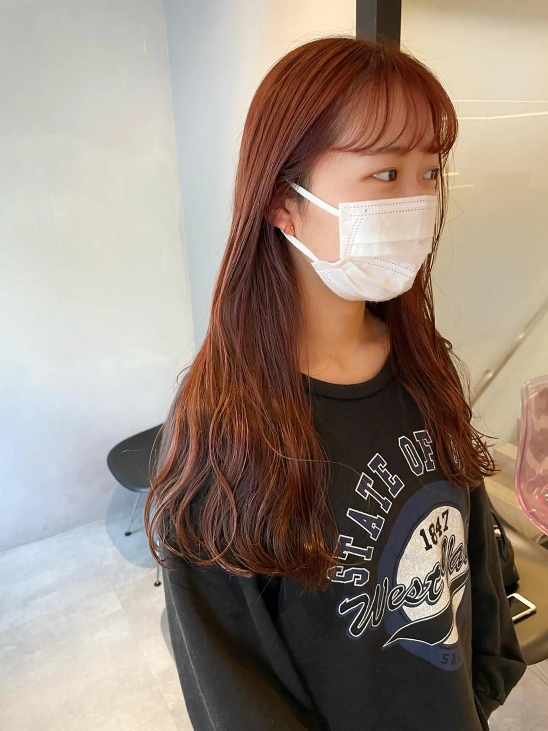 ロング カラー ぱつっとボブ 古家 佑真のヘアスタイル