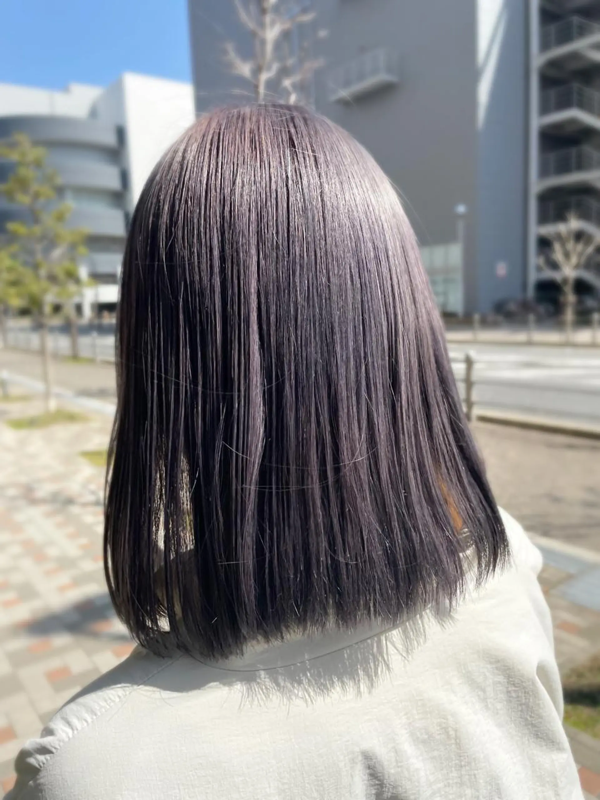 ミディアム カラー パープルカラー SOYON なんば店所属・水島 真彩のヘアスタイル