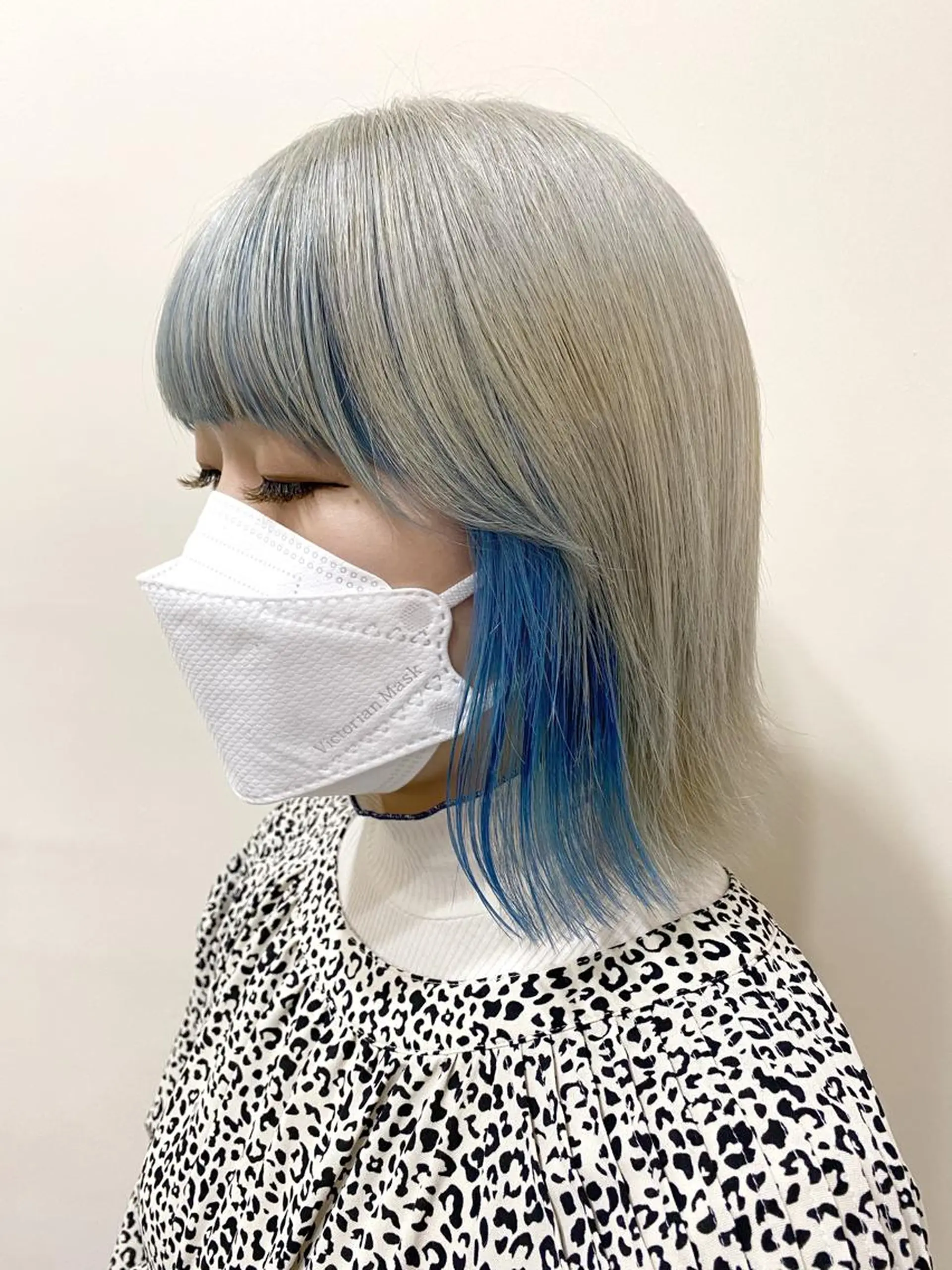 ミディアム カラー ヘアカラー トリートメント 服部 樹季のヘアスタイル