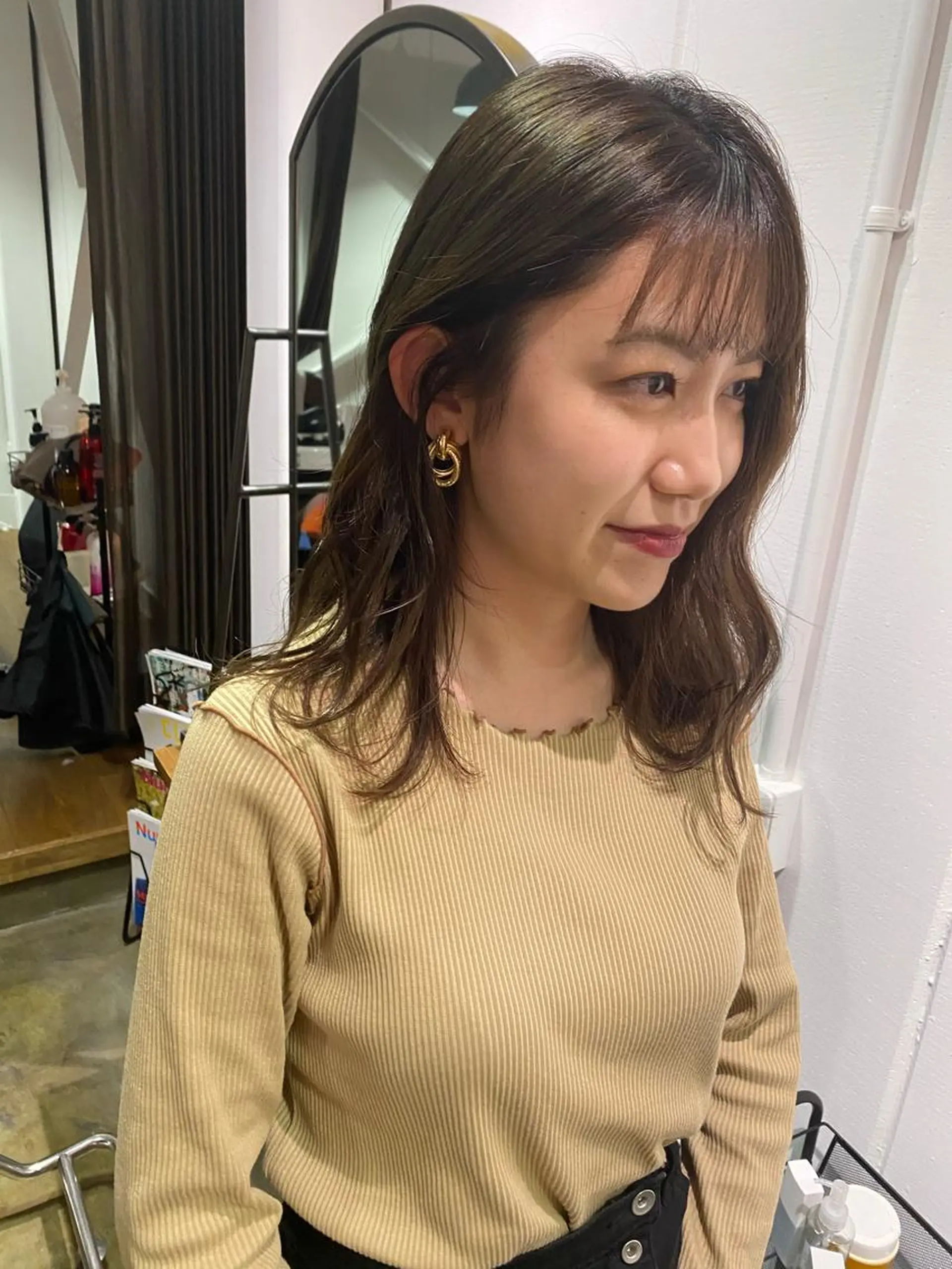 ミディアム カラー ブリーチ 透明感カラー カット ヘアカラー トリートメント MR.GOOD MORNING所属・MR.GOOD MORNINGフジイのヘアスタイル