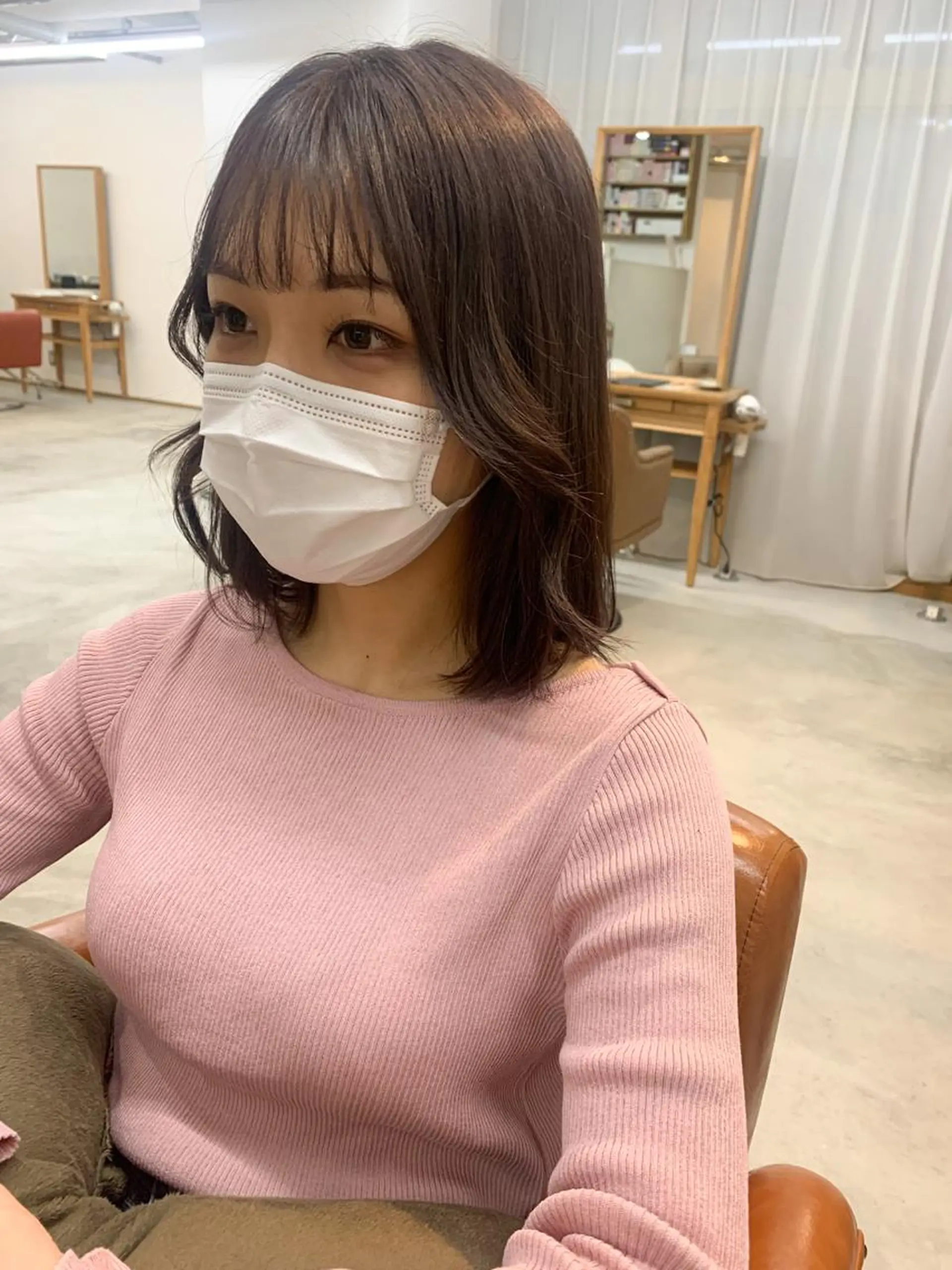 ミディアム カラー グレージュ cirrus🕊 韓国ヘア♡山縣あかりのヘアスタイル