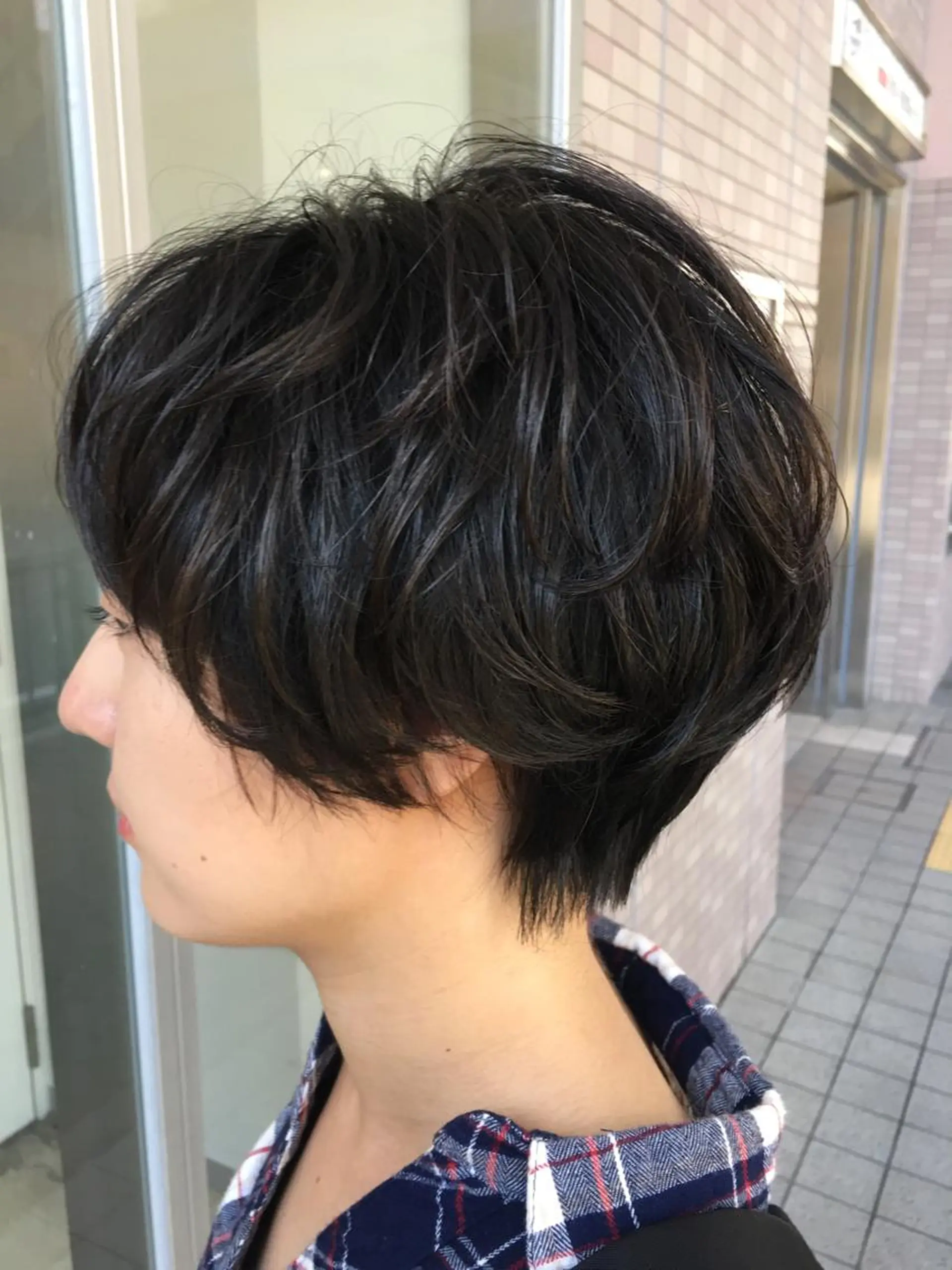 ショート パーマ ショートヘア カット パーマ Agu  hair rupia 金沢店所属・金沢美容室/ 艶髪/夜営業/JINのヘアスタイル