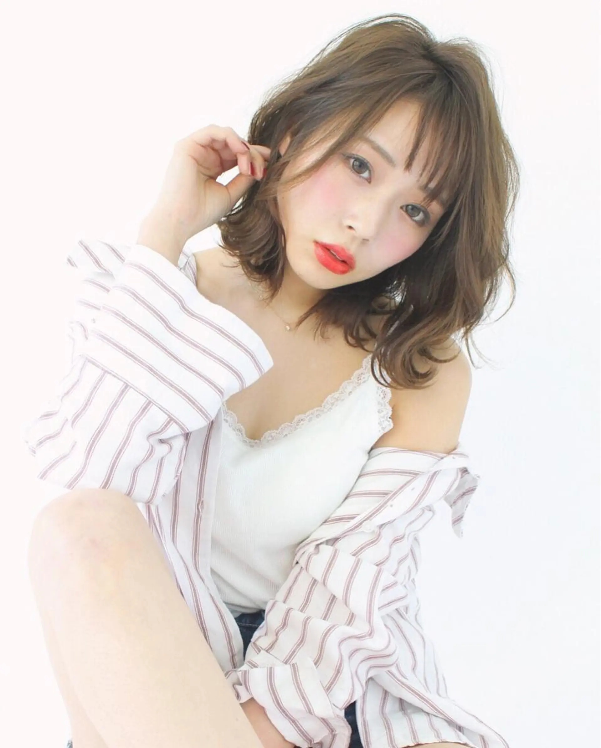 ミディアム カット ヘアカラー 鈴木 祐斗のヘアスタイル