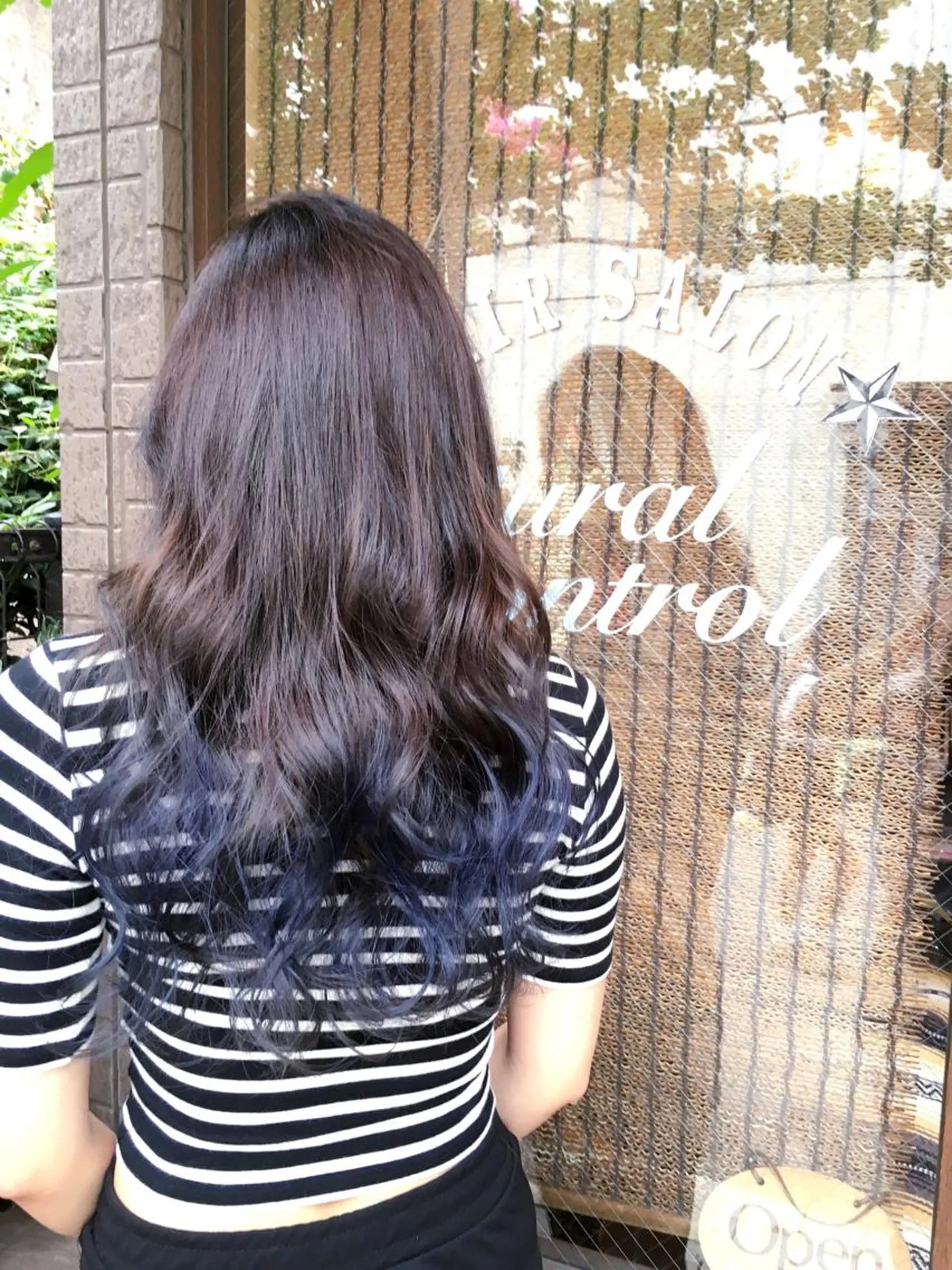 セミロング ロング カラー ブルーカラー 韓国ヘア🤍髪質改善 🇰🇷AKANEのヘアスタイル