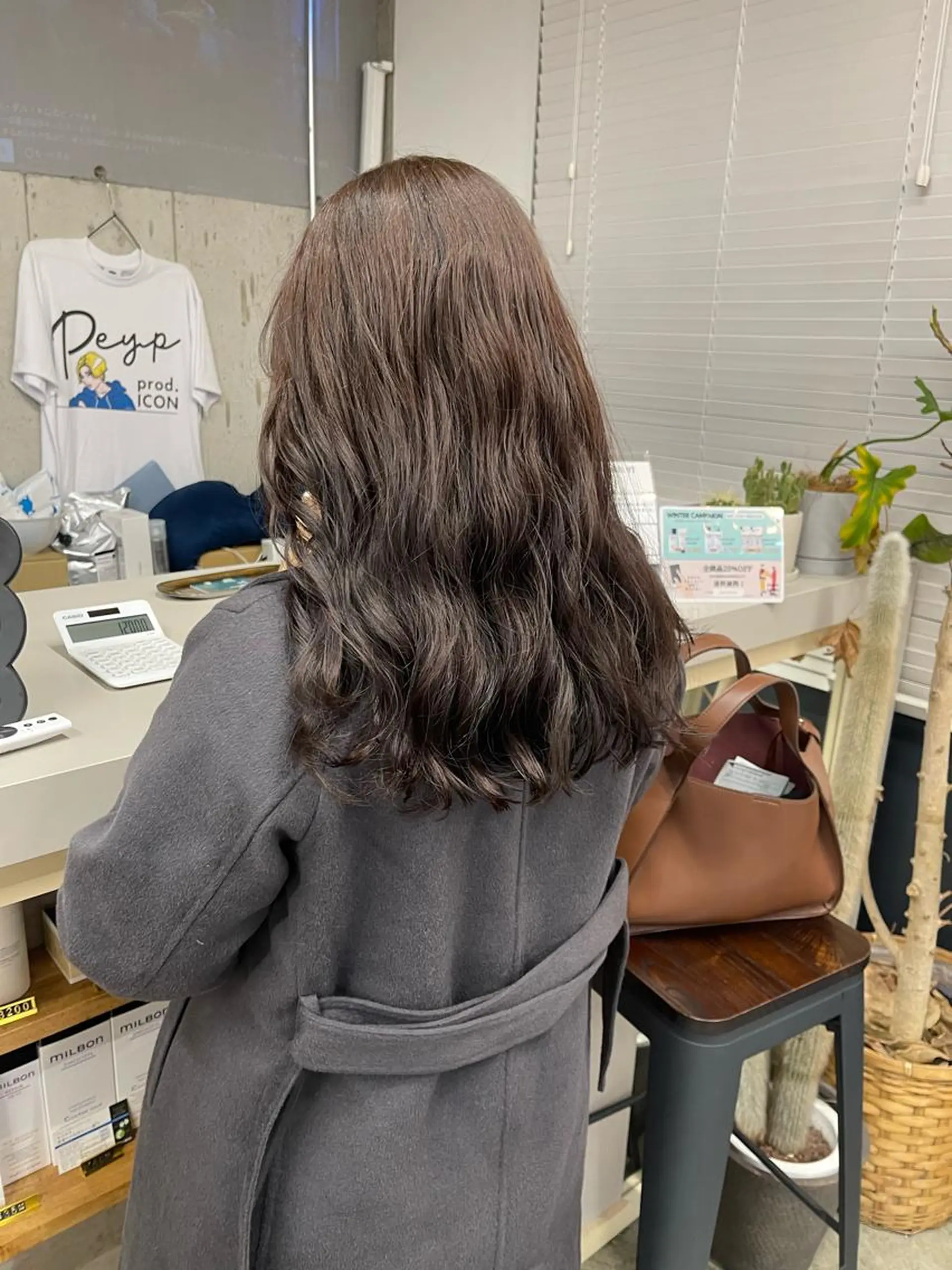 セミロング カラー パーマ セミロングパーマ デジタルパーマ カット ヘアカラー パーマ Peyp所属・早瀬 裕之のヘアスタイル