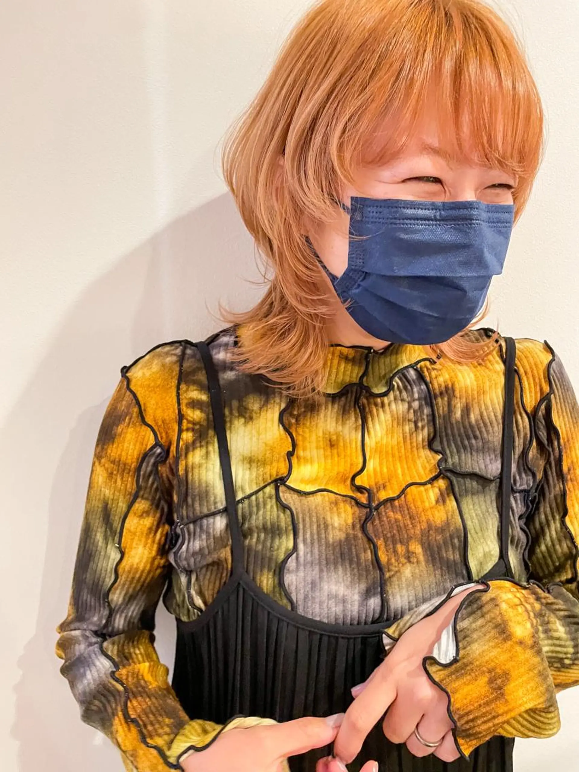 ミディアム カラー ヘアカラー 藤井 みなみのヘアスタイル