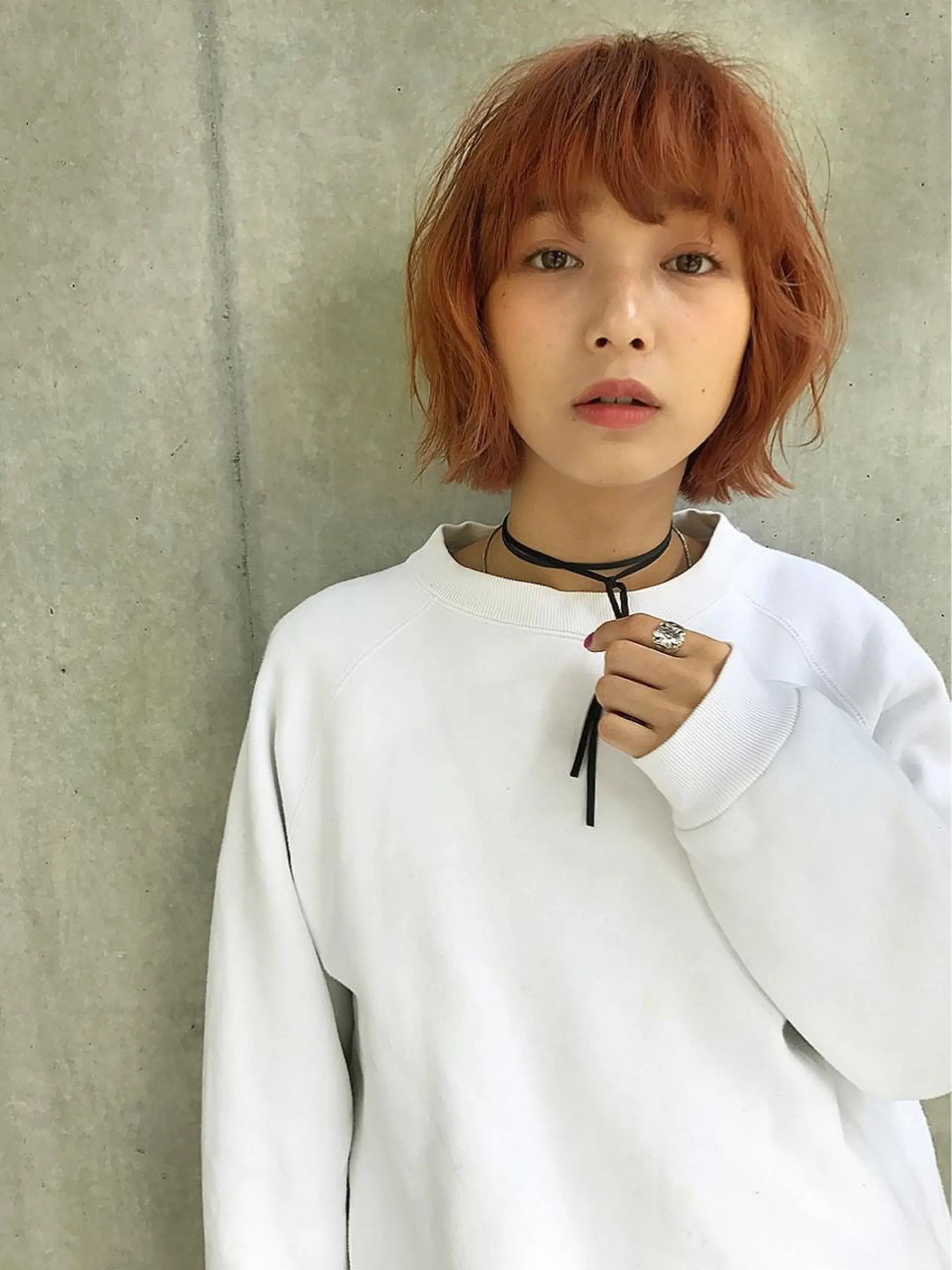 ショート カラー ベージュカラー オレンジ オレンジベージュ ヘアカラー トリートメント ヘアセット コジマ ダイスケのヘアスタイル