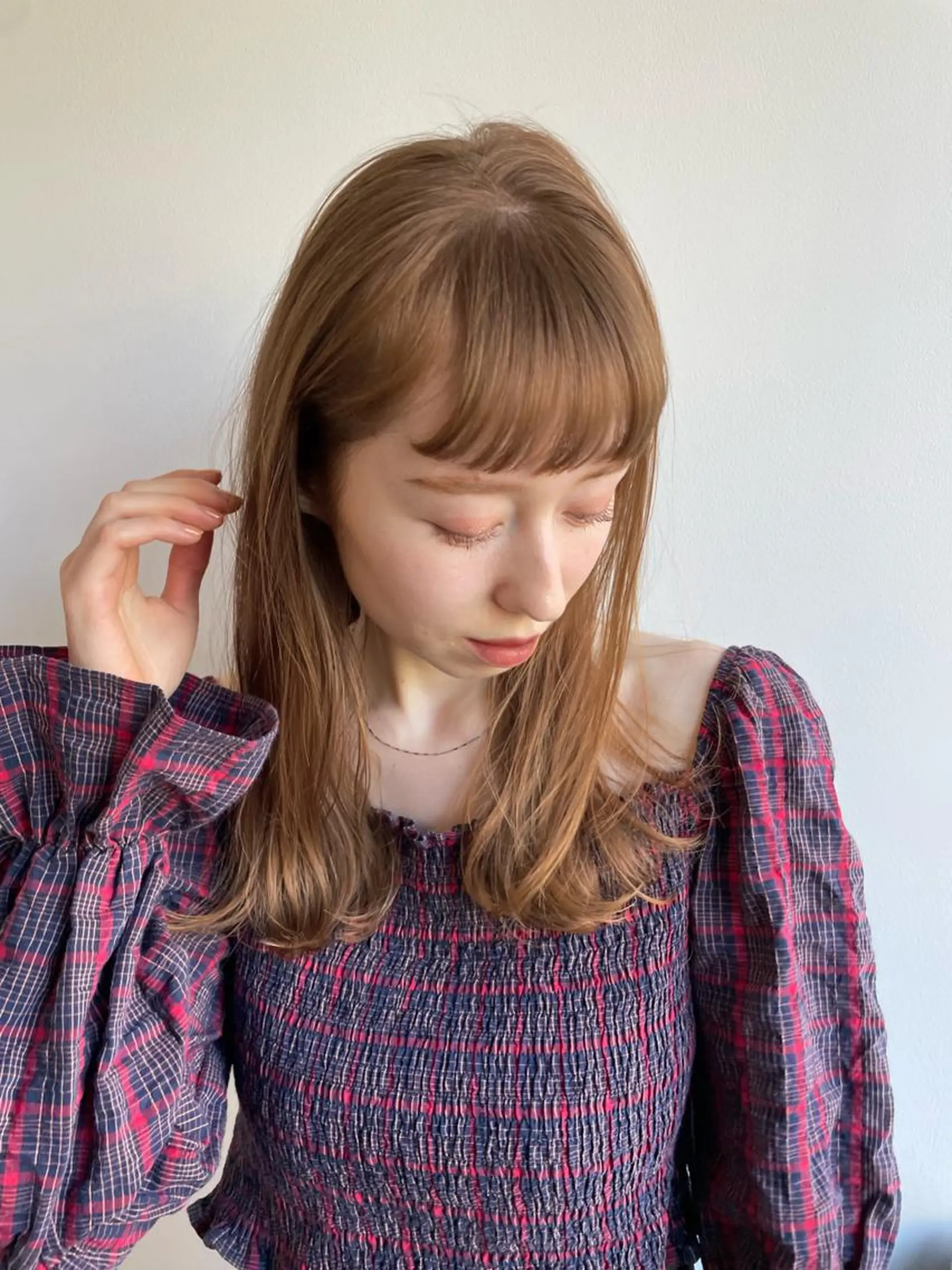 ロング カラー ヘアカラー 梅田美容室 山崎海波のヘアスタイル