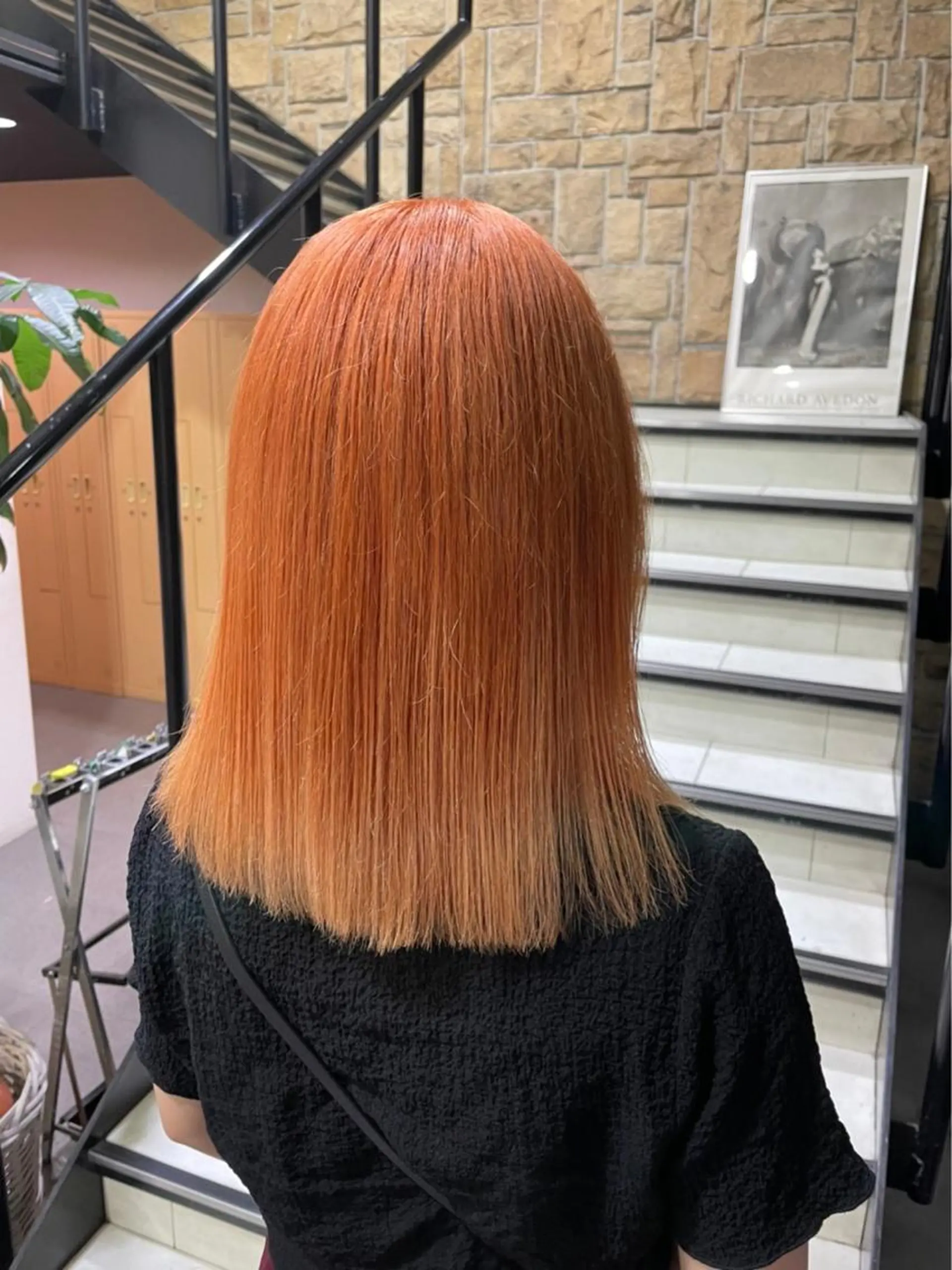 セミロング カラー オレンジ メンズカット/柏/韓 国/メンズパーマ航太のヘアスタイル