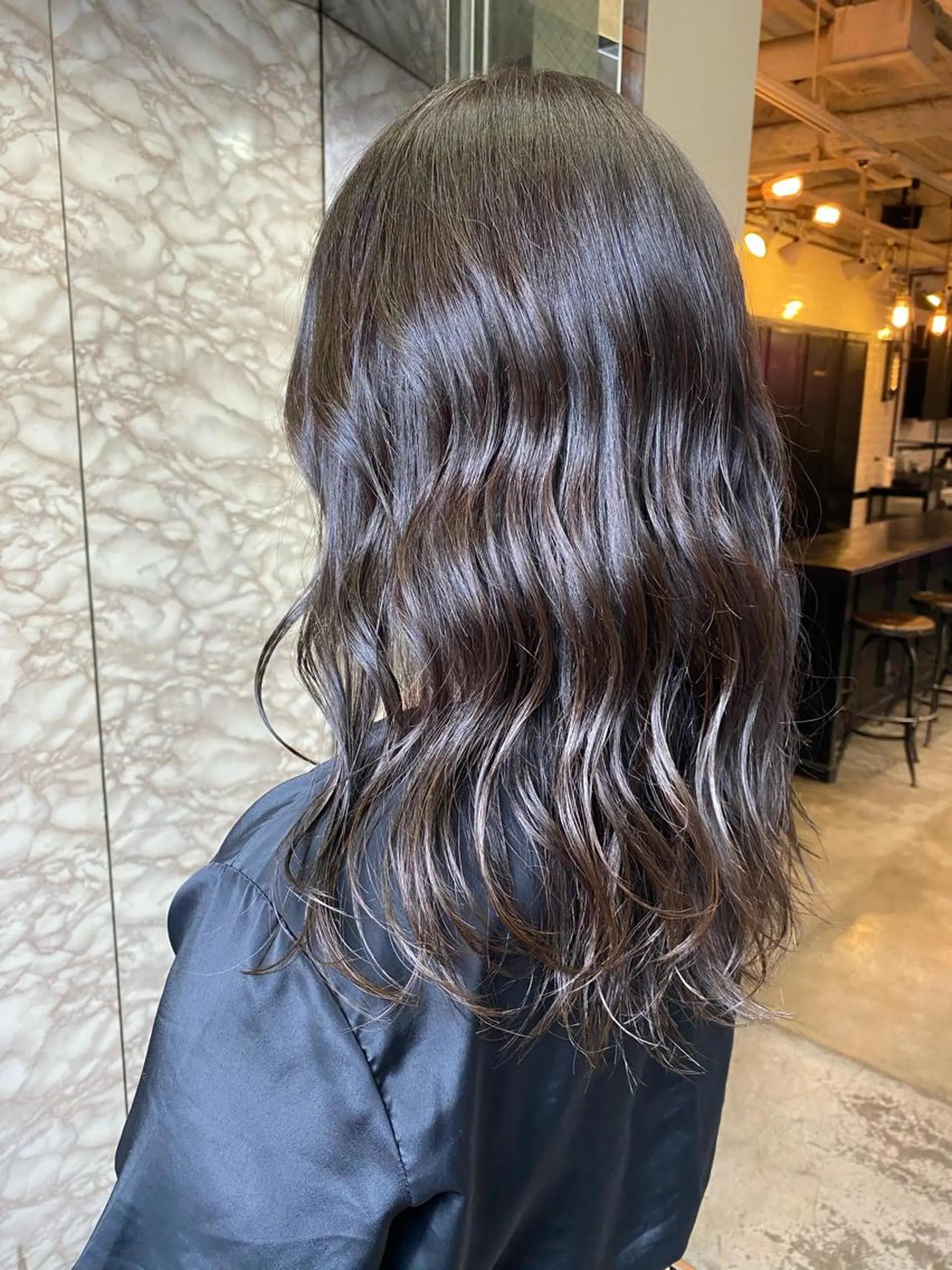 ミディアム カラー グレージュ カット ヘアカラー トリートメント ✴︎赤み除去カラー daichi✴︎のヘアスタイル