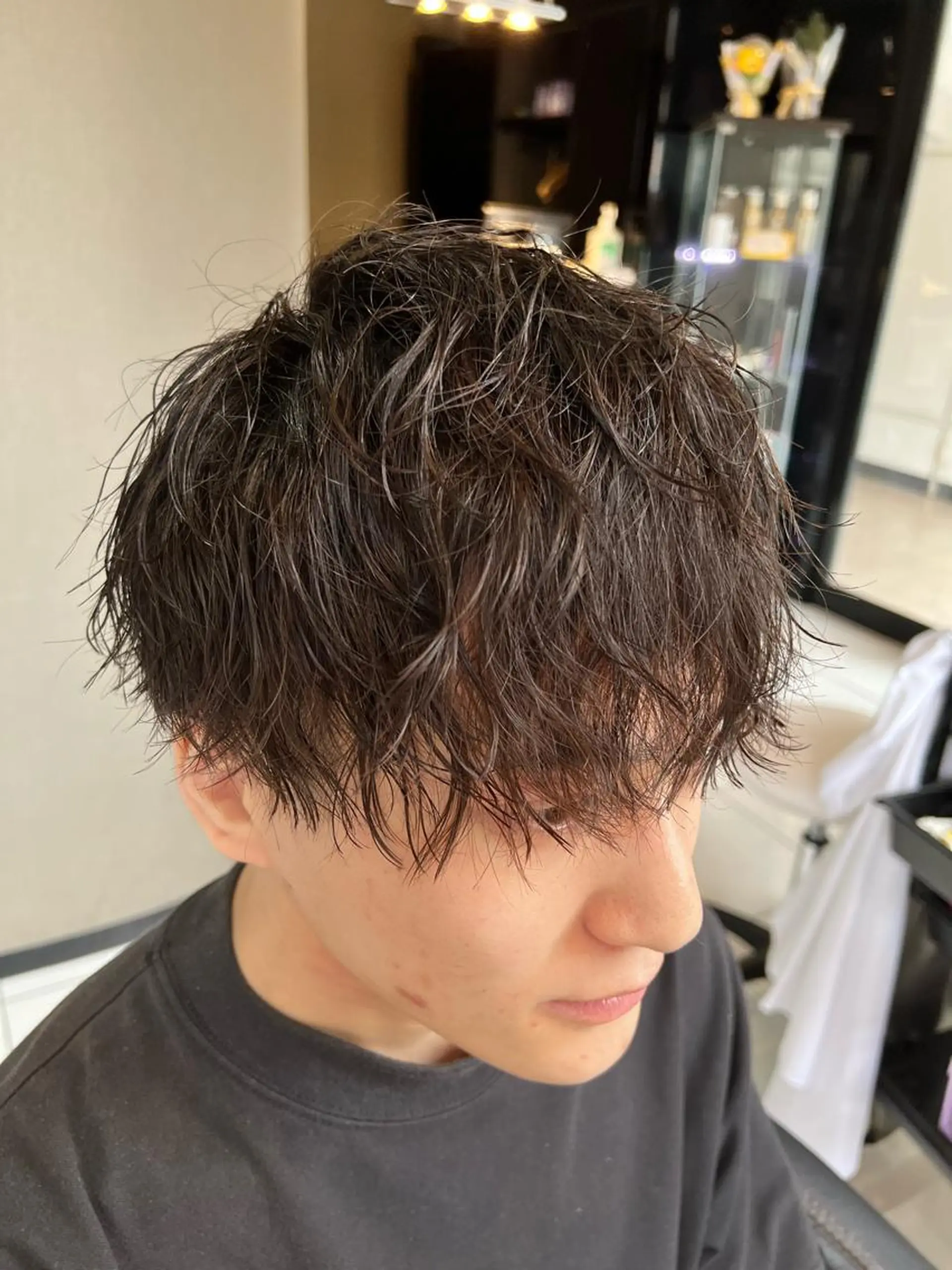 パーマ メンズ センターパート フェードカット カルマパーマ マッシュ メンズパーマ カット パーマ パーマ特化美容師 茂木広幸のヘアスタイル