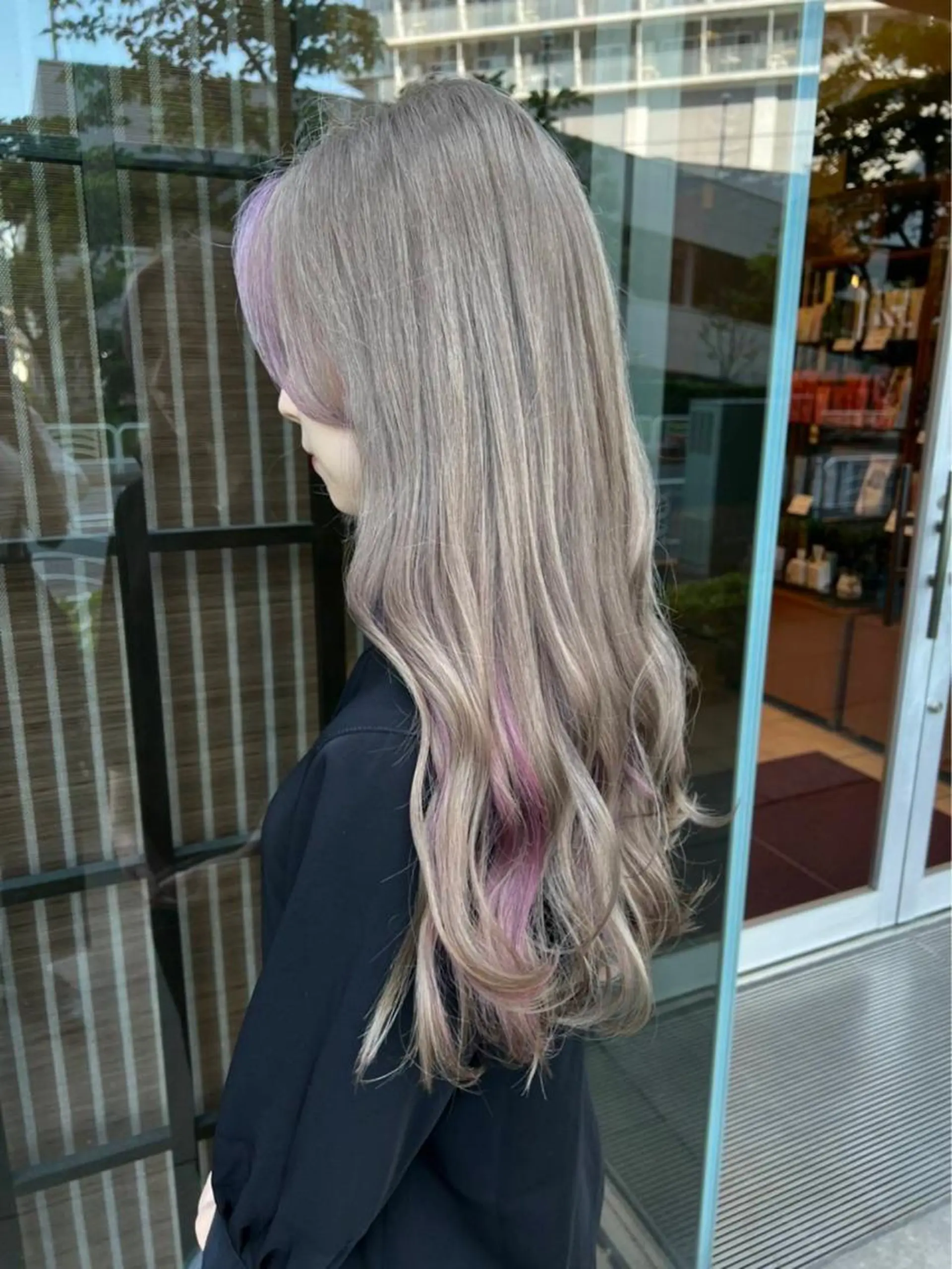 ロング カラー ヘアアレンジ グレージュ カット ヘアカラー シャルマン銀座店所属・🌟東銀座マンツーマ ン🌟タカナシのヘアスタイル