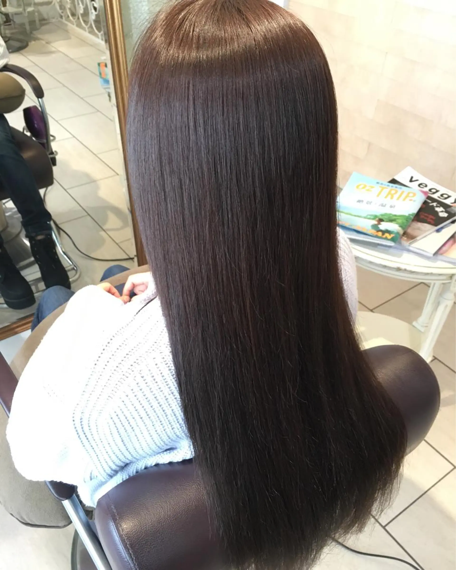 ロング カラー アッシュ 透明感カラー ラベンダーカラー ラベンダーアッシュ gite カワムラナオキのヘアスタイル