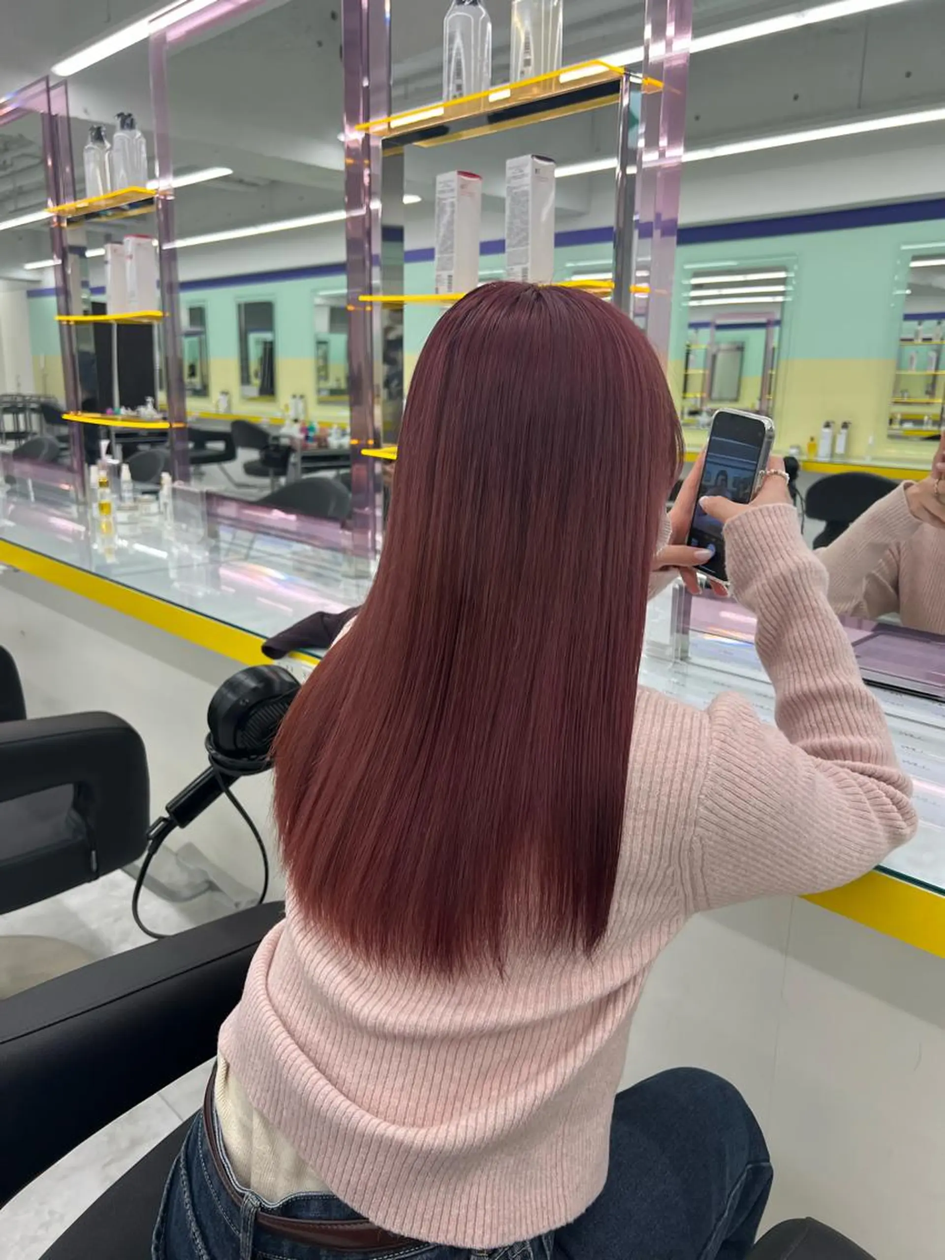 ロング カラー パーマモデル募集💖 まなみのヘアスタイル