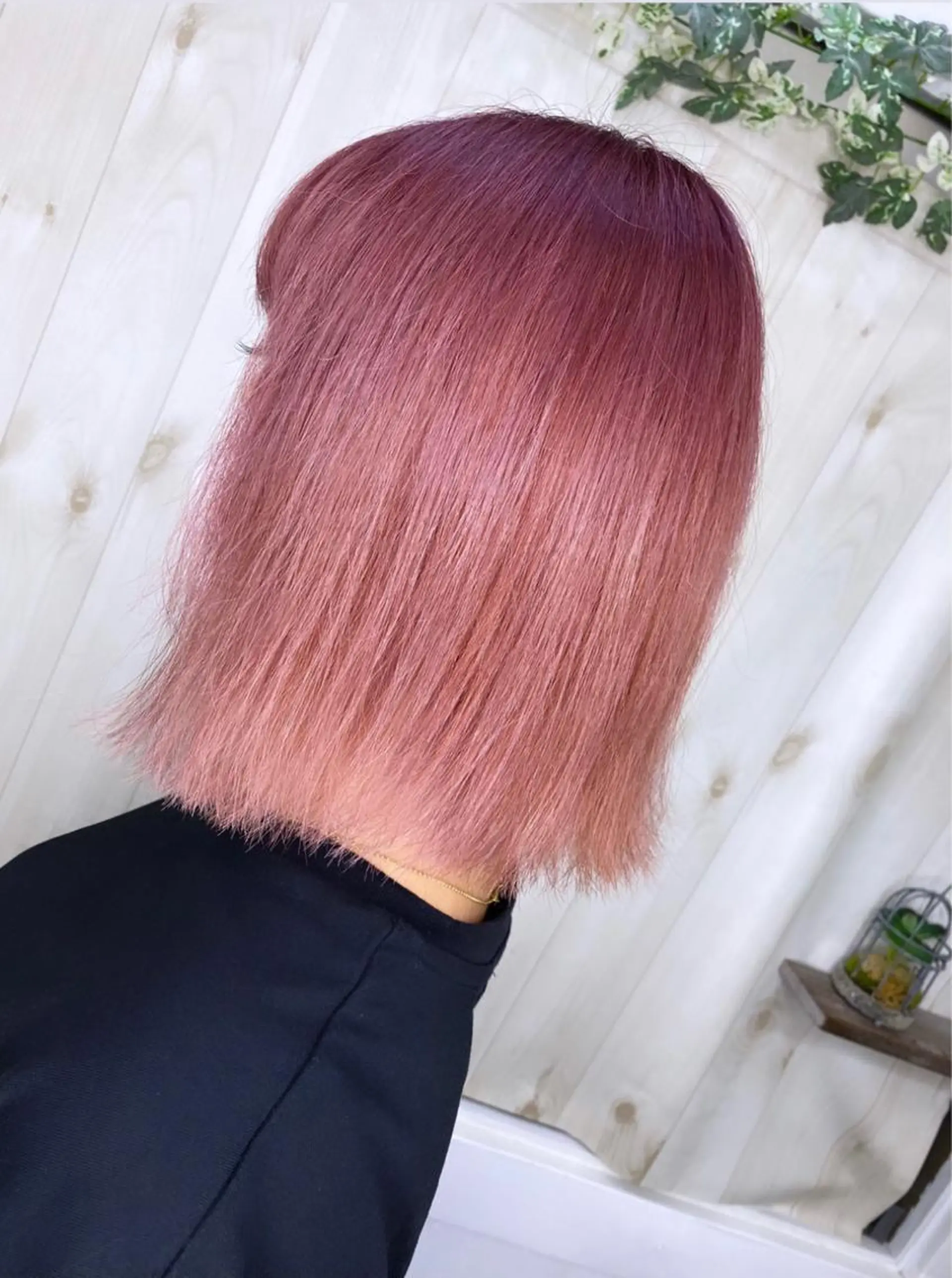 ショート カラー ピンクカラー ヘアカラー トリートメント アンククロス kyokaのヘアスタイル