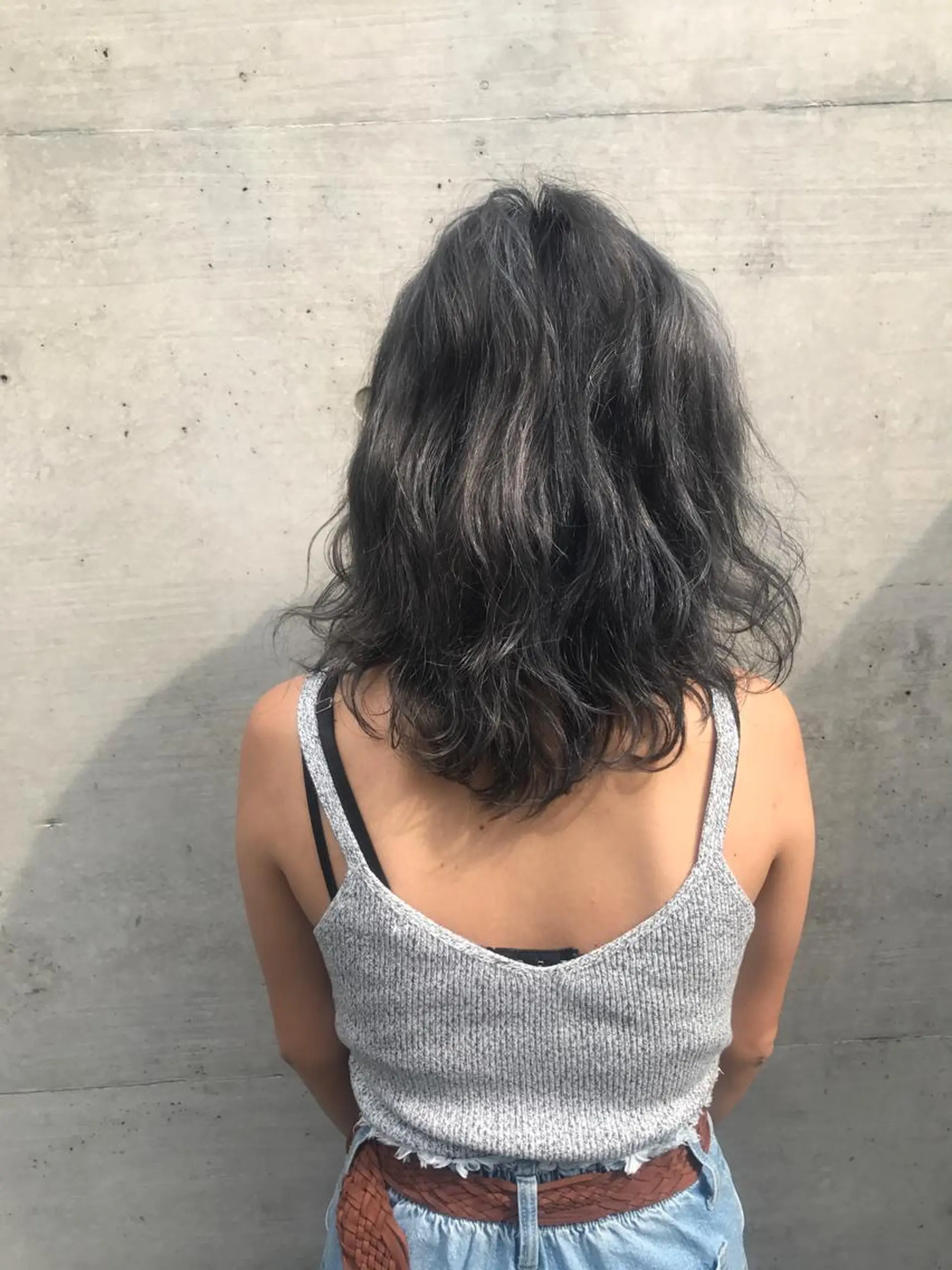 ミディアム カラー ダークグレー メッシュ ていねい技術No.1 🌈諏訪 健太のヘアスタイル