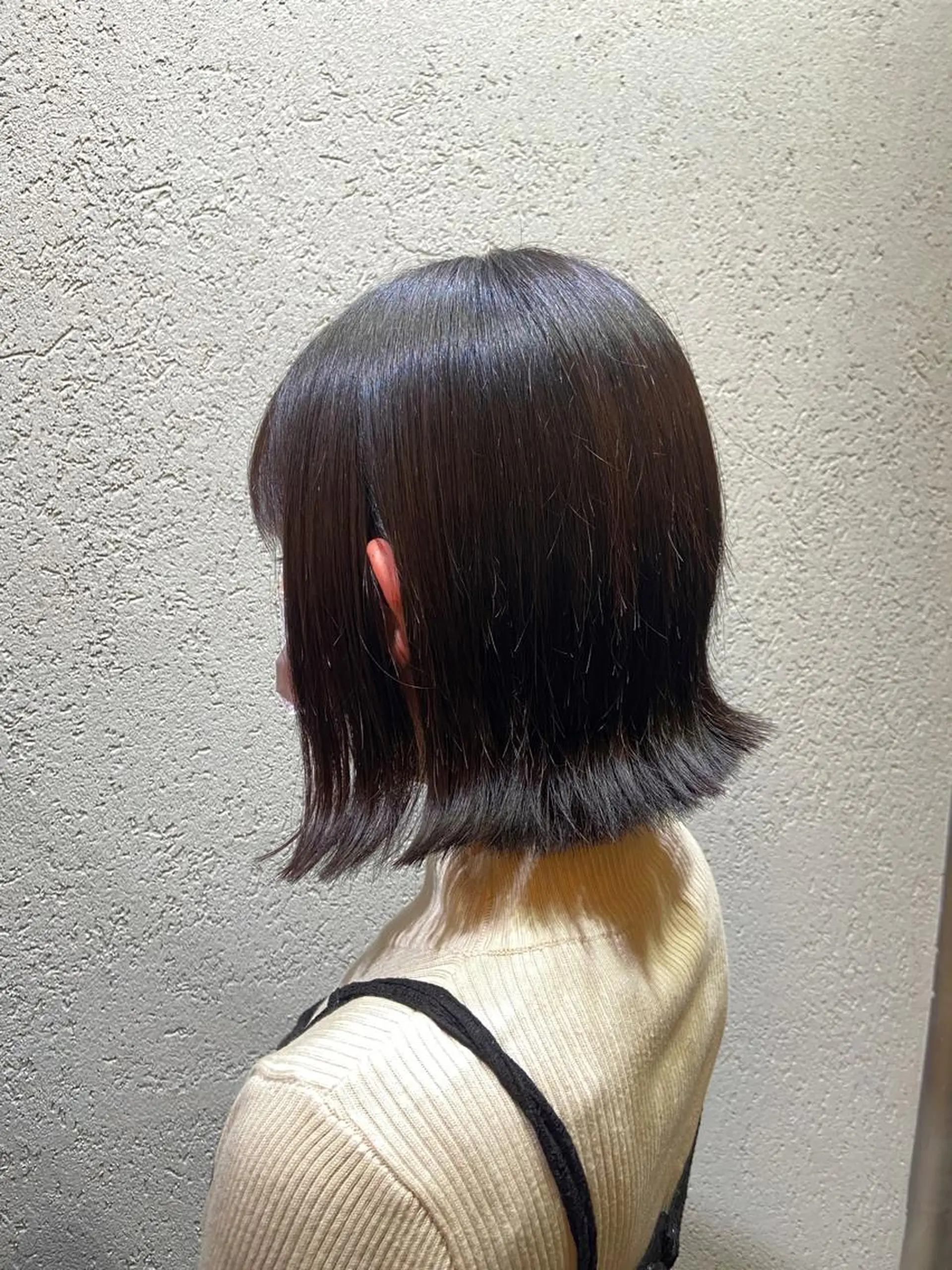 ミディアム 切りっぱなしボブ ボブ ノイシキ サキのヘアスタイル