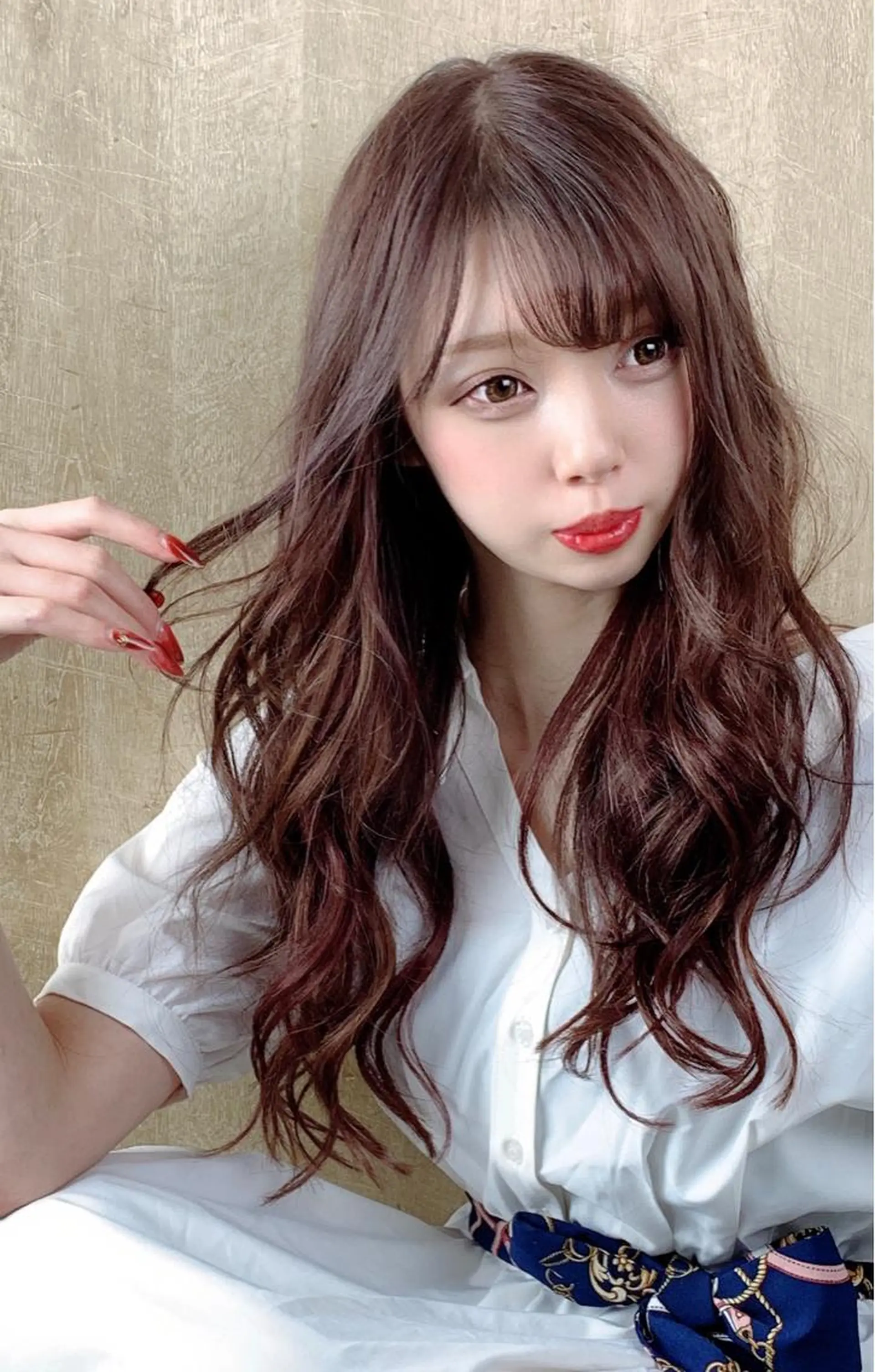 ロング カラー プルエクステ エクステ R by NINA かずなのヘアスタイル