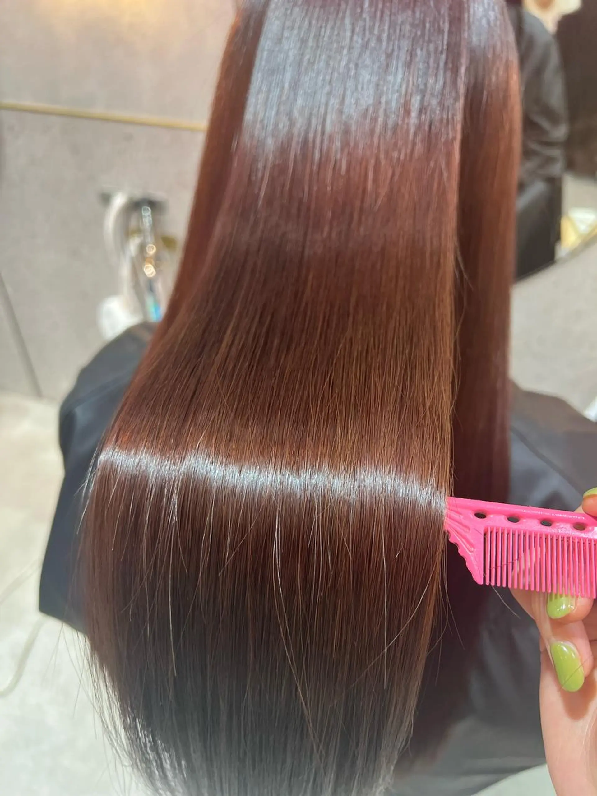 ロング カット 縮毛矯正 Loom .by Sea  ルームバイシー所属・レイヤー/前髪/ 韓国/CHIHIROのヘアスタイル
