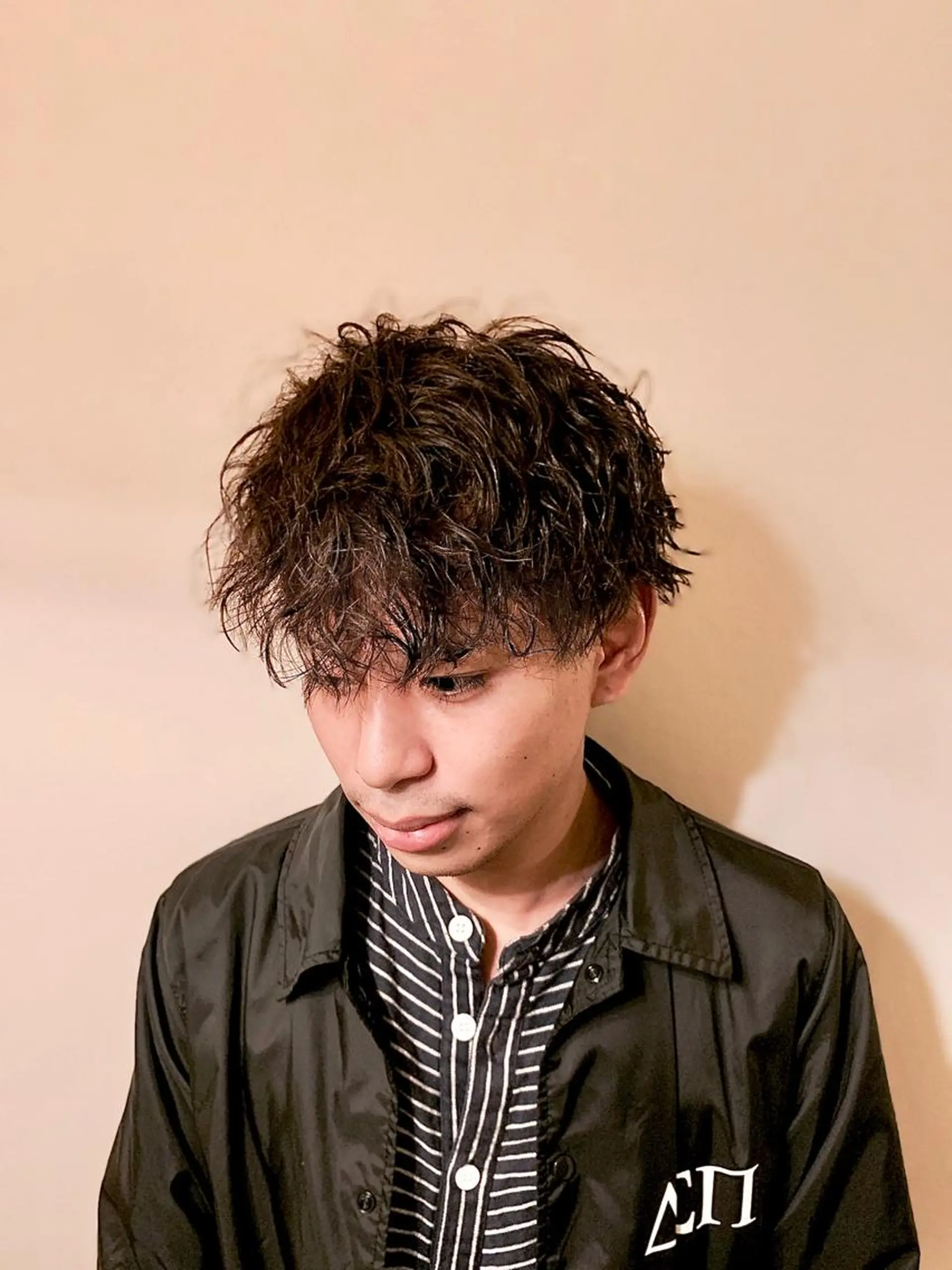 ミディアム パーマ メンズ HIROGINZA ヒロ銀座 青山所属・マツオ リュウホウ🐉のヘアスタイル