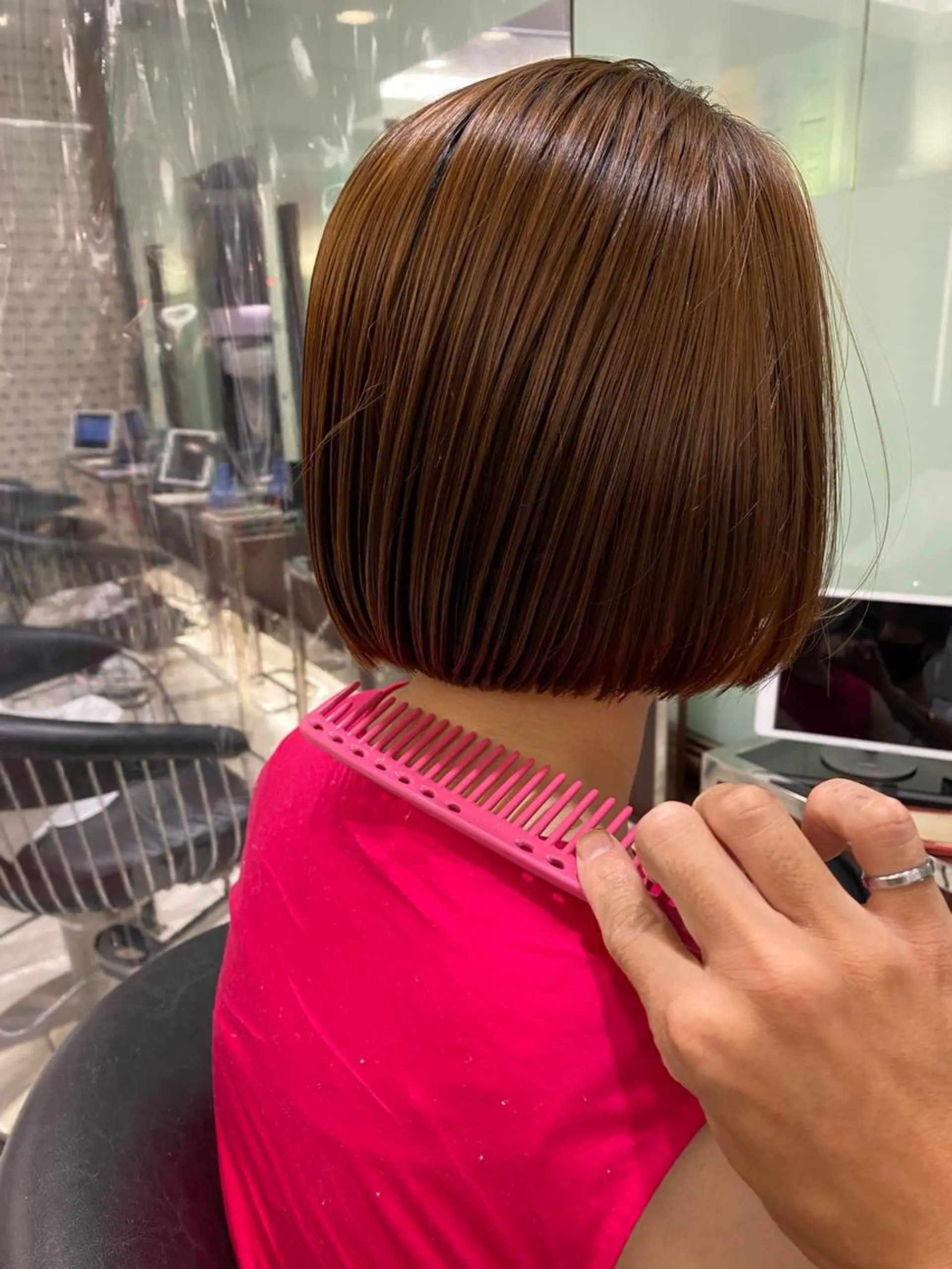 ショート ボブ 🌀メンズパーマ🌀 縦落ち/波巻きのヘアスタイル