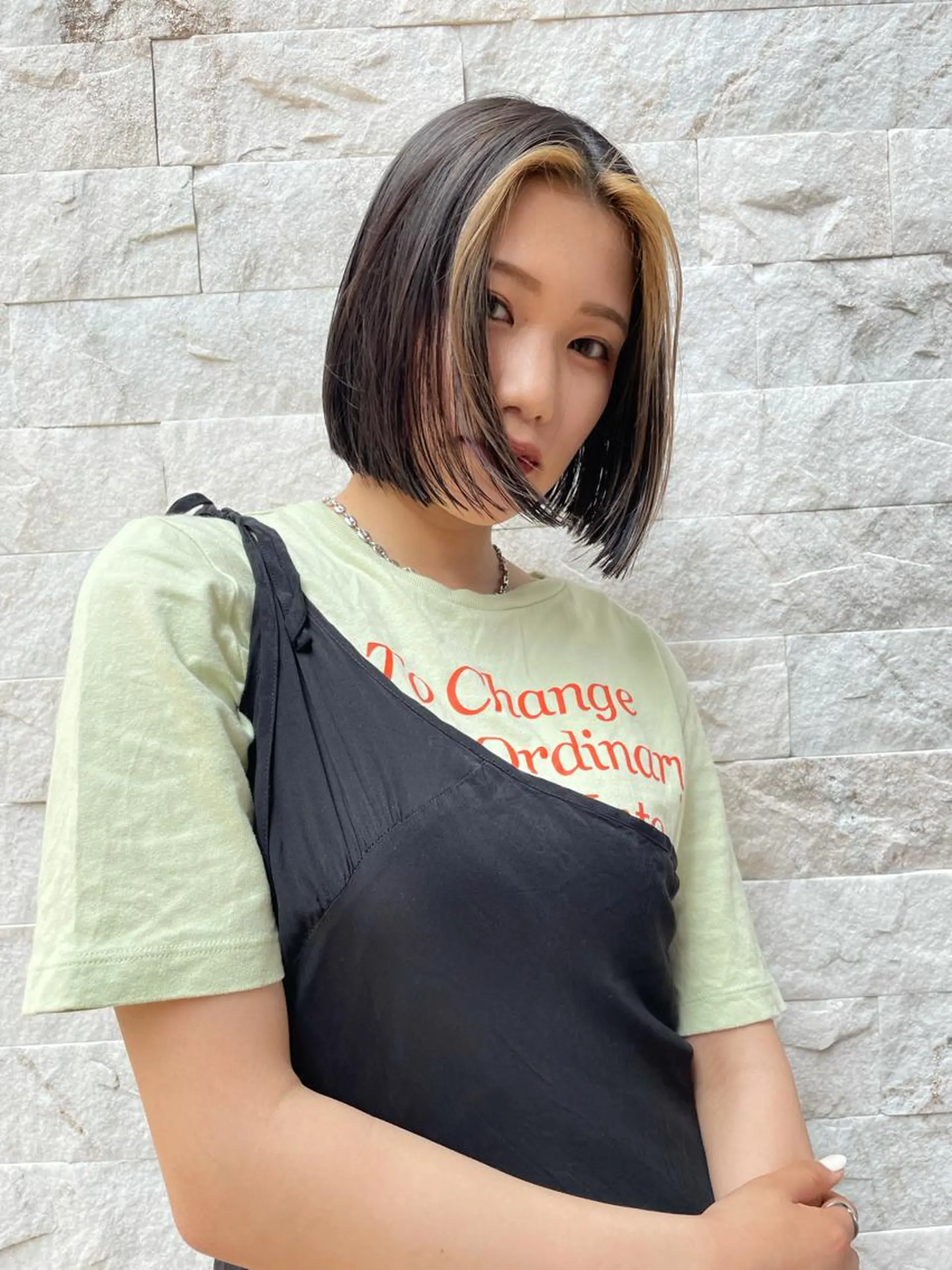 ミディアム カラー ヘアアレンジ 🫧🇰🇷韓国ヘア レイヤー🐺Yutaのヘアスタイル