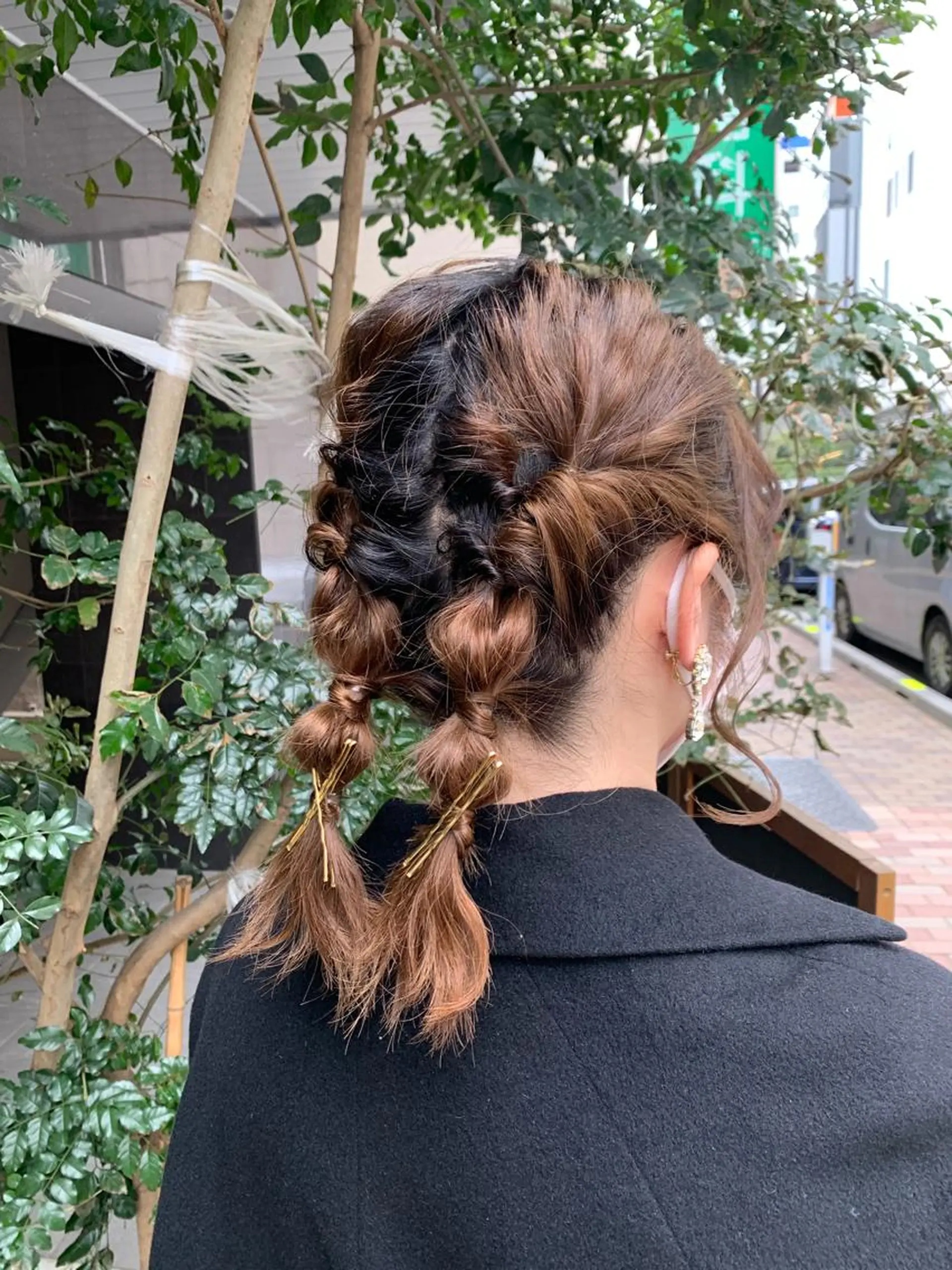 ミディアム ヘアアレンジ ヘアセット B.sun所属・鈴木 りなのヘアスタイル