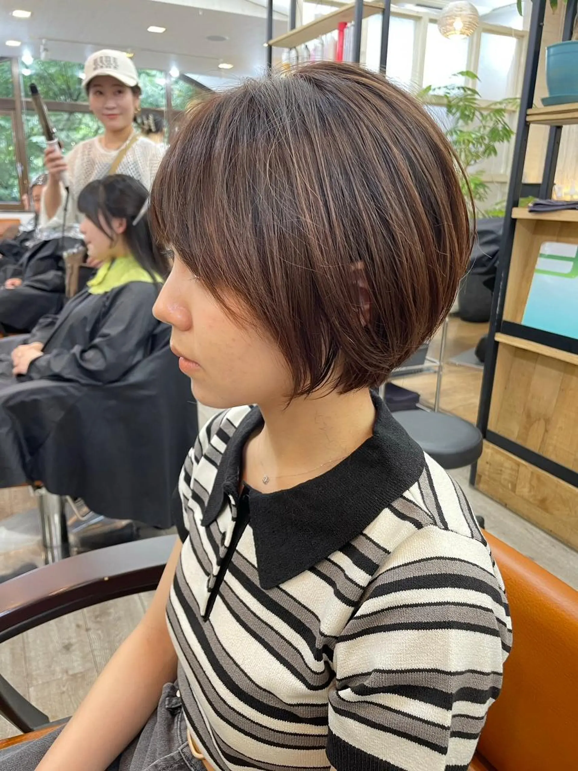 ショート カラー 丸みショート ベージュカラー ブリーチ ケアブリーチ 透明感カラー カット ヘアカラー トリートメント N° anfeel 渋谷🪞🫧のヘアスタイル