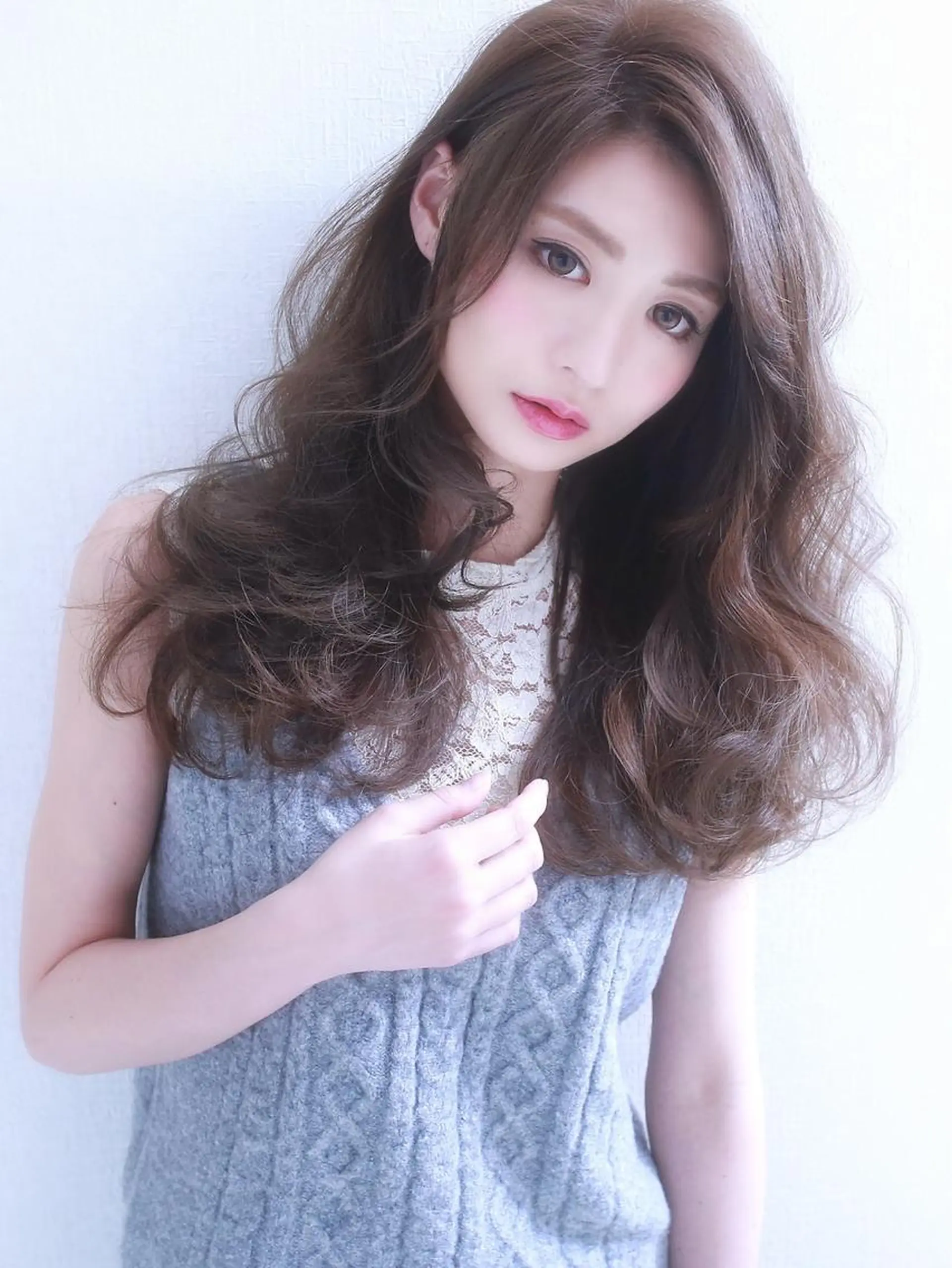 ロング カラー ヘアアレンジ アッシュ 透明感カラー レイヤーカット ロング カット ヘアカラー トリートメント 縞田 健一のヘアスタイル