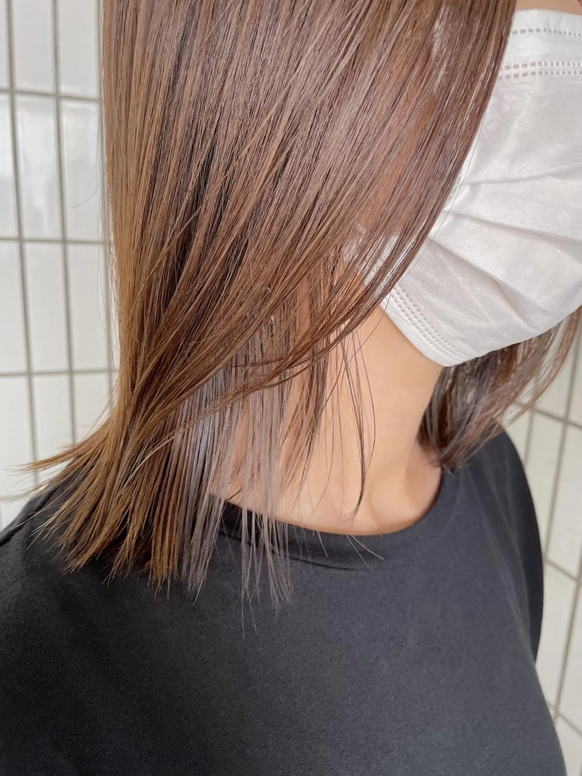 ミディアム カラー イヤリングカラー カット ヘアカラー トリートメント ハットリ /北習志野のヘアスタイル