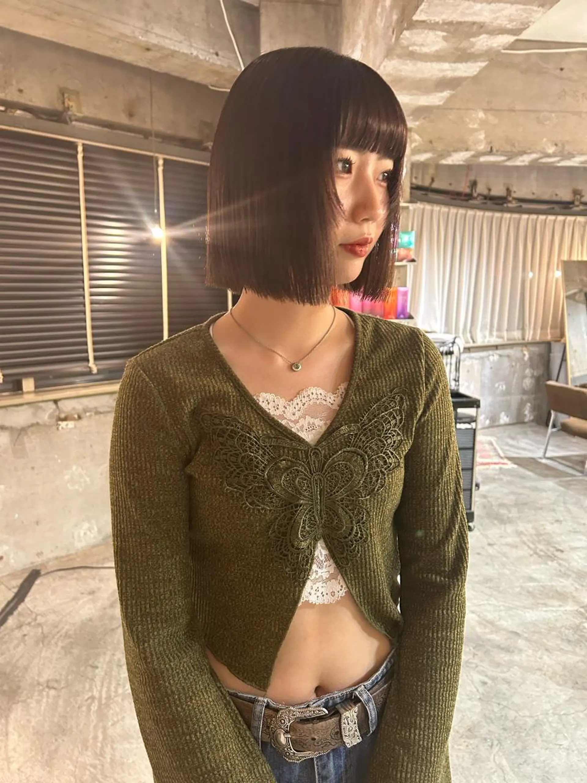 ショート カラー ボブレイヤー ボブ レイヤーカット カット 丸みショート /nagisaのヘアスタイル
