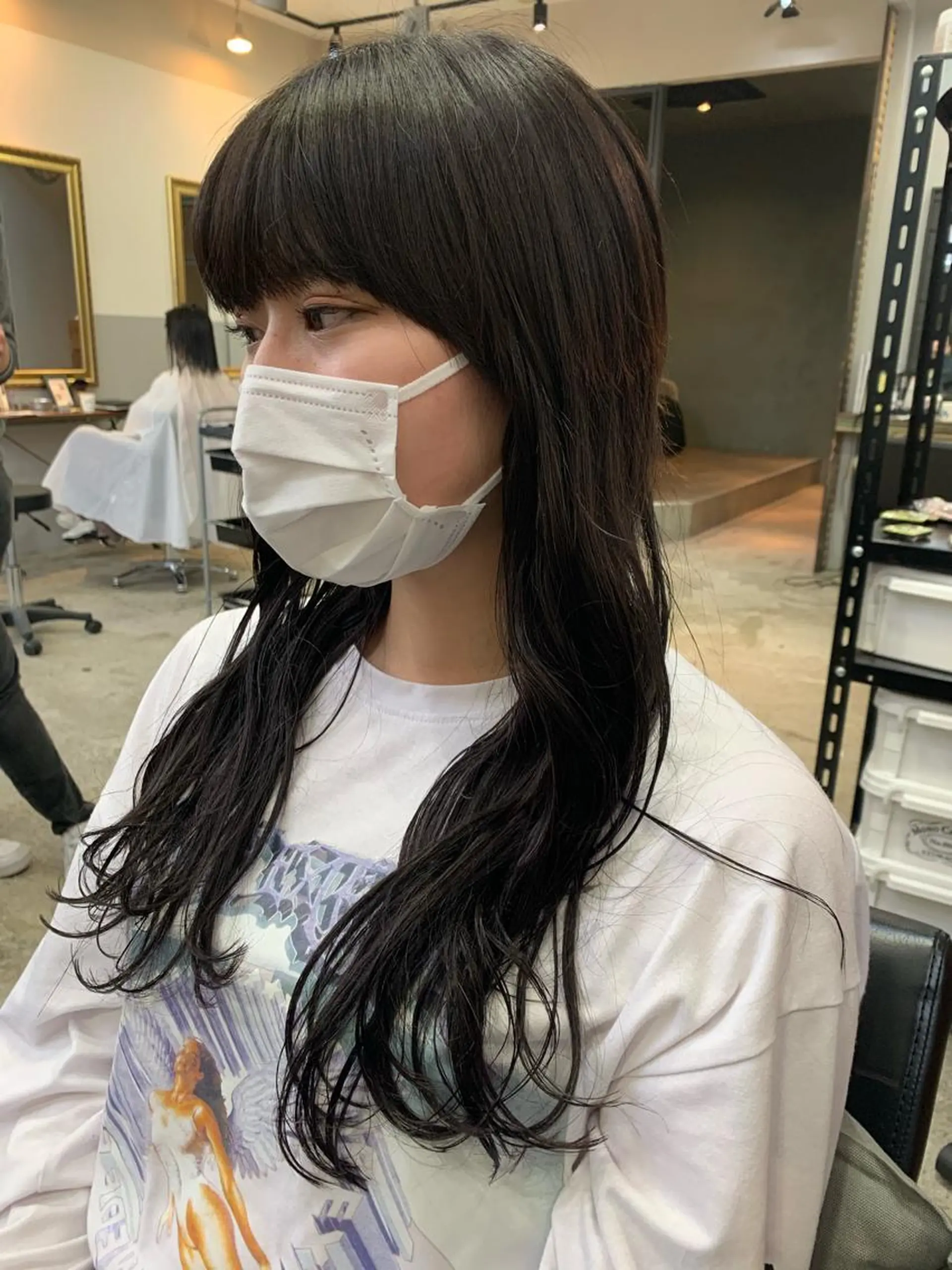 ロング エクステ ウルフカット 大内 志穂のヘアスタイル