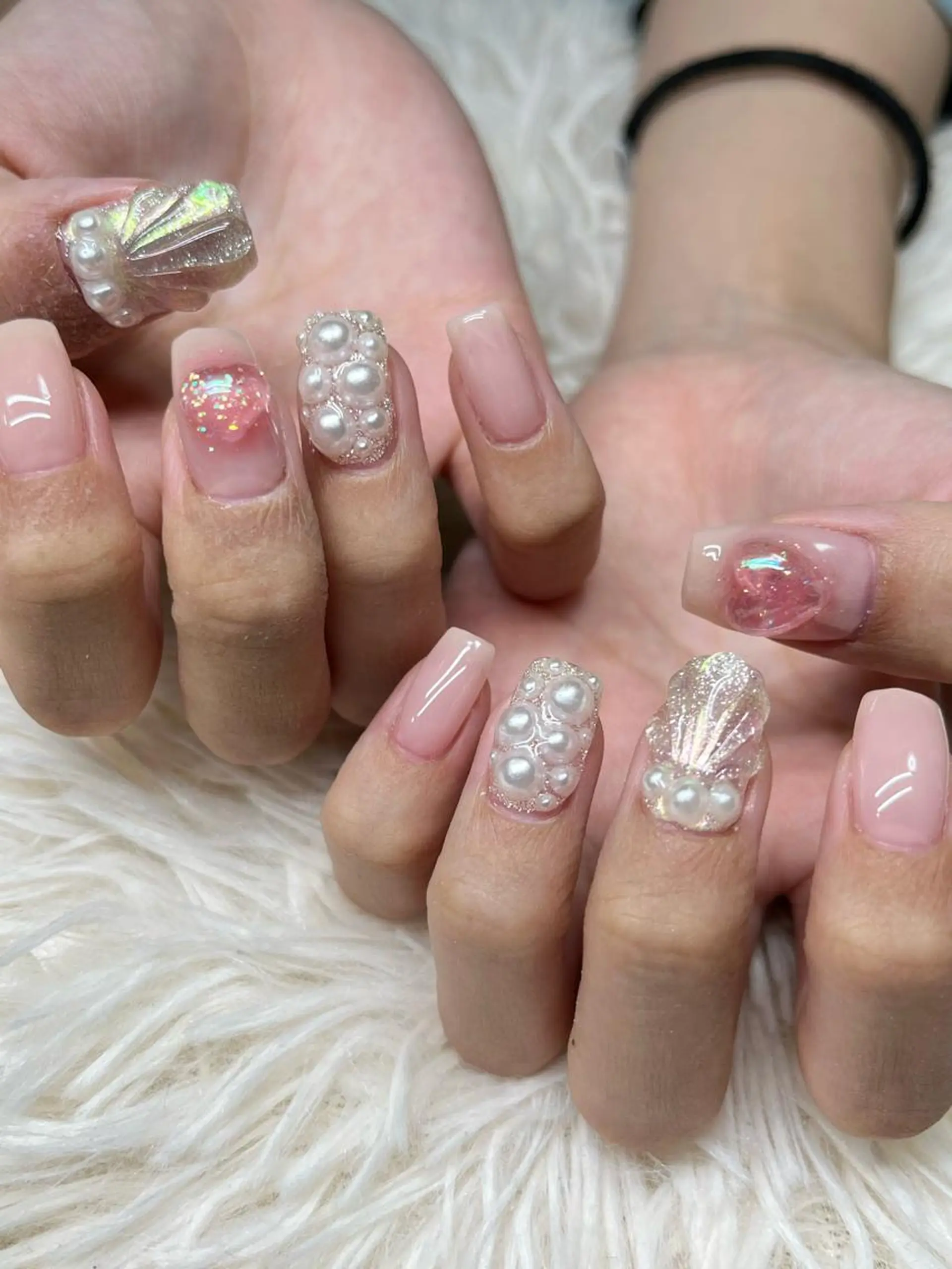 ネイル アートネイル クリアネイル フレンチネイル ジェルネイル ガラスフレンチ ハンドネイル 🐕🦺Yappy 💗A-tanのネイルデザイン